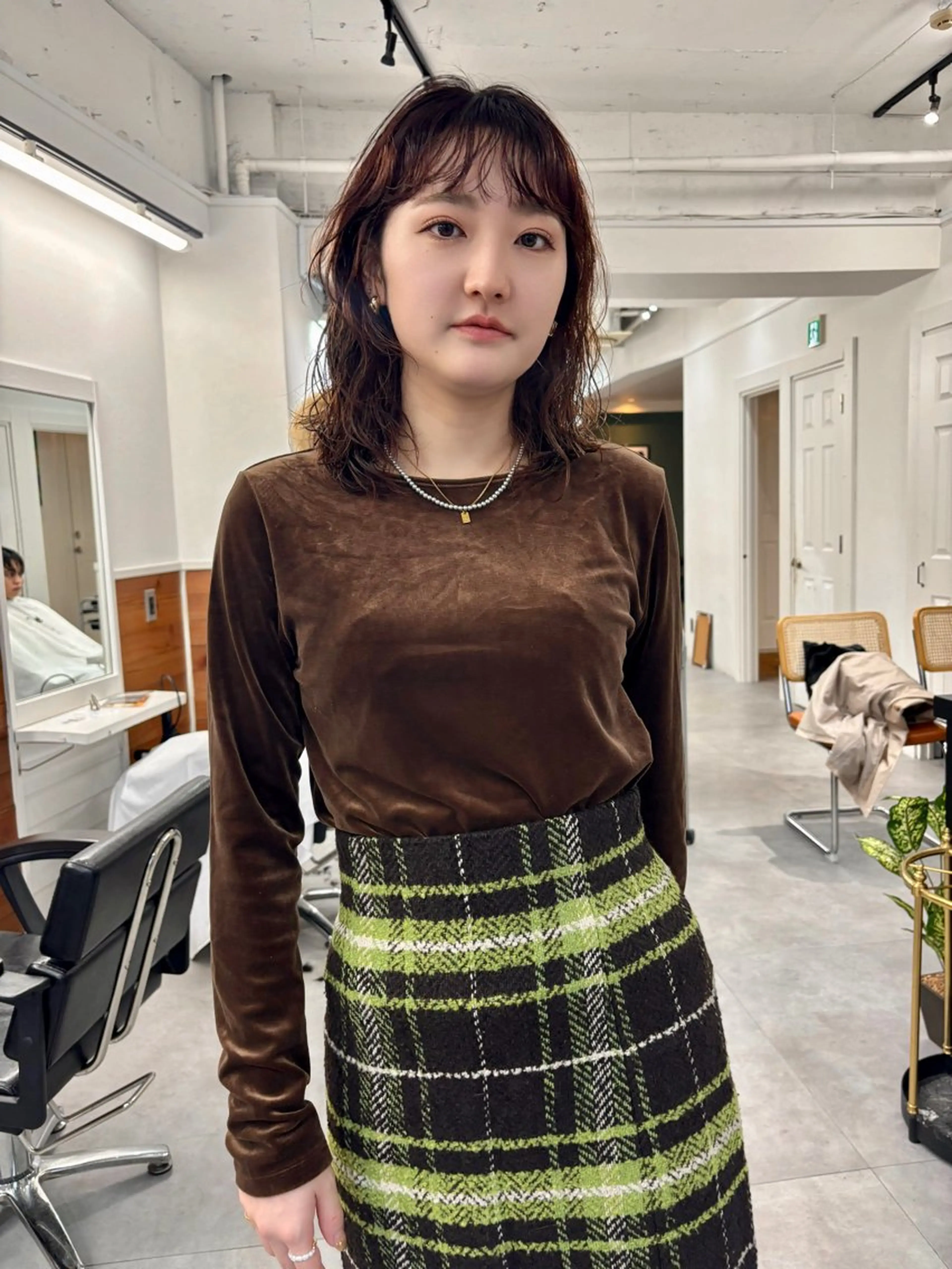 ミディアム カラー ミディアムパーマ レイヤーカット レイヤー／似合わせ TAKUYAのヘアスタイル