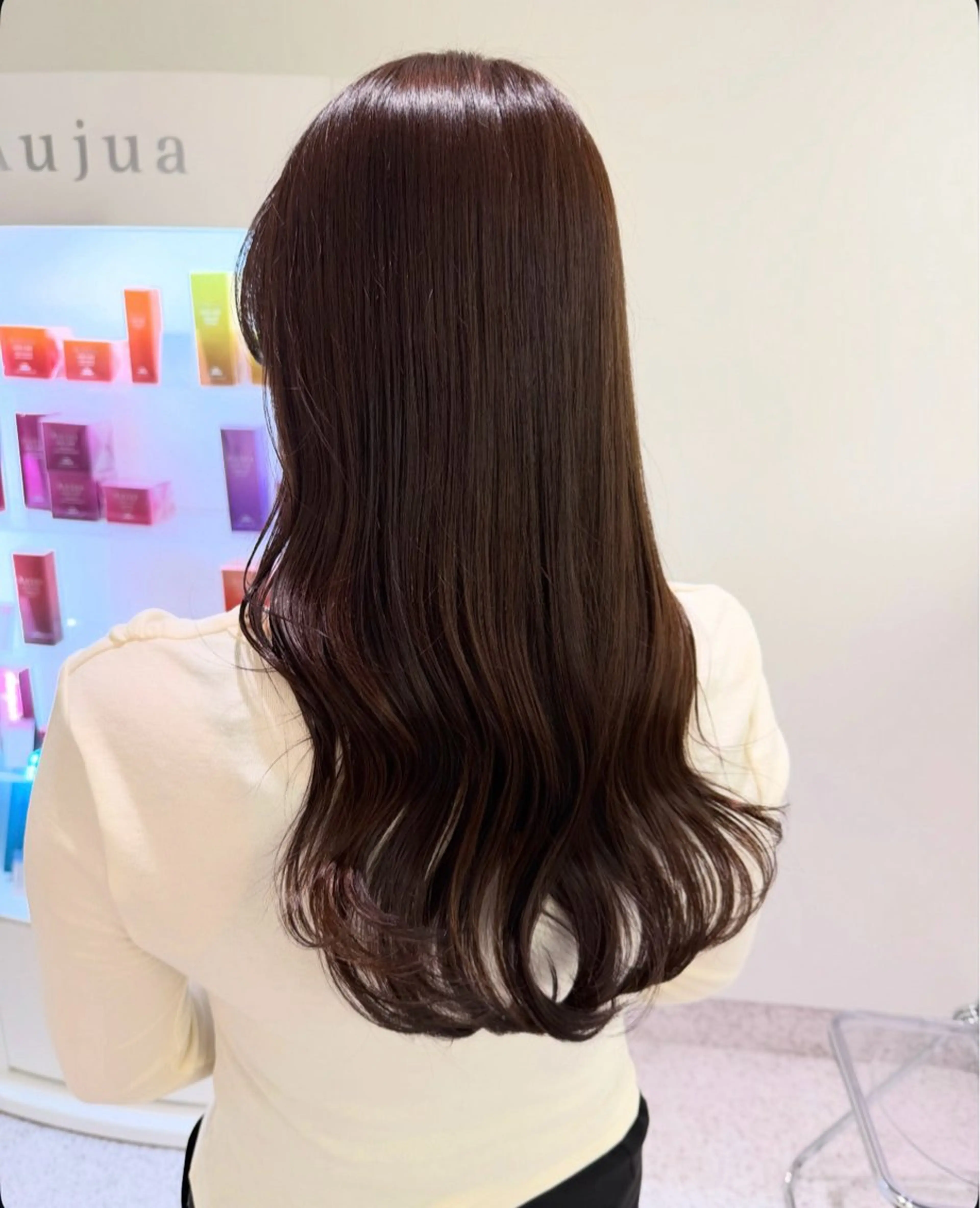 ロング カラー パーマ ヘアアレンジ メンズ カット ヘアカラー トリートメント 透明感カラー／ 新潟万代/池野里衣のヘアスタイル