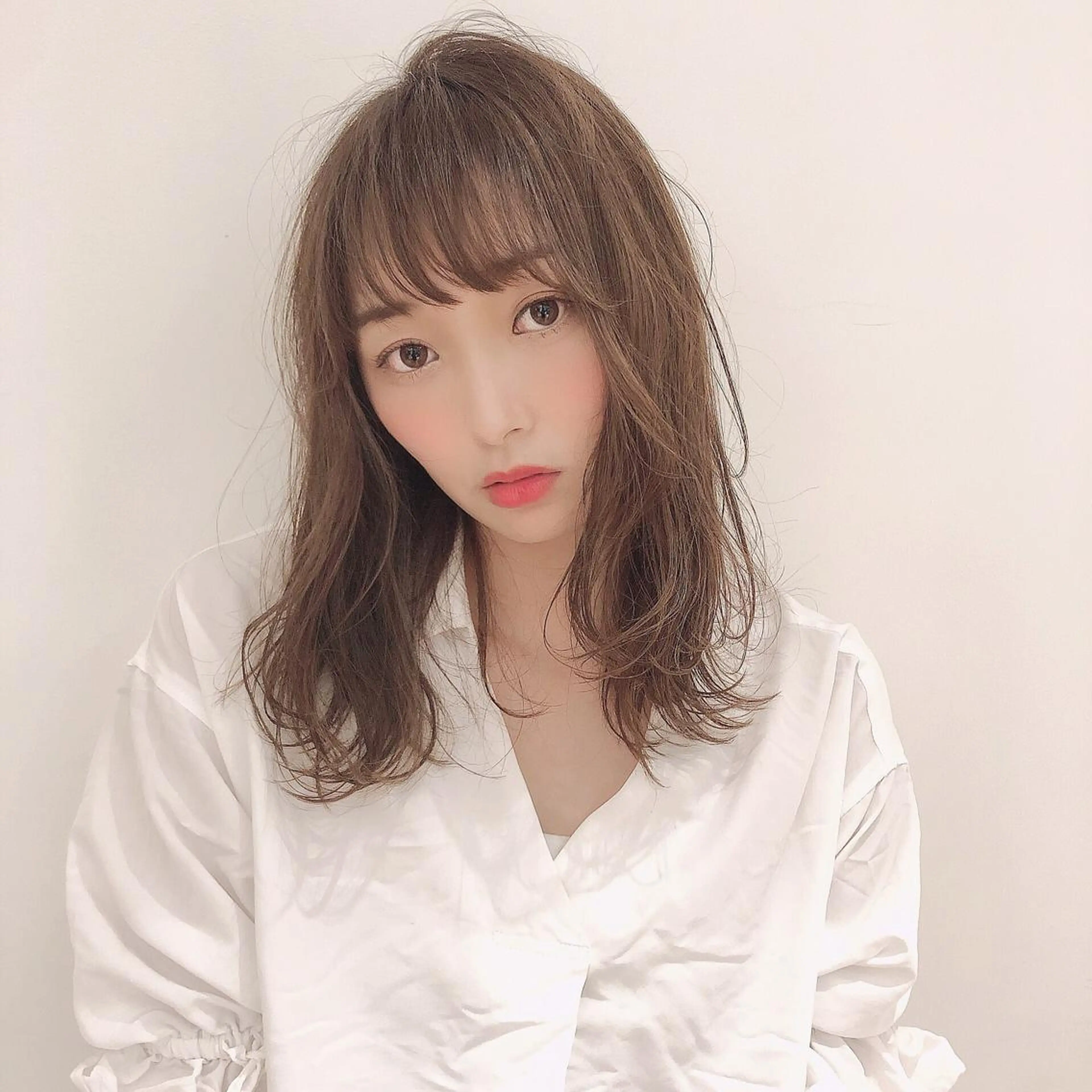 セミロング カラー 店長/mao/ 前髪/顔周りカットのヘアスタイル