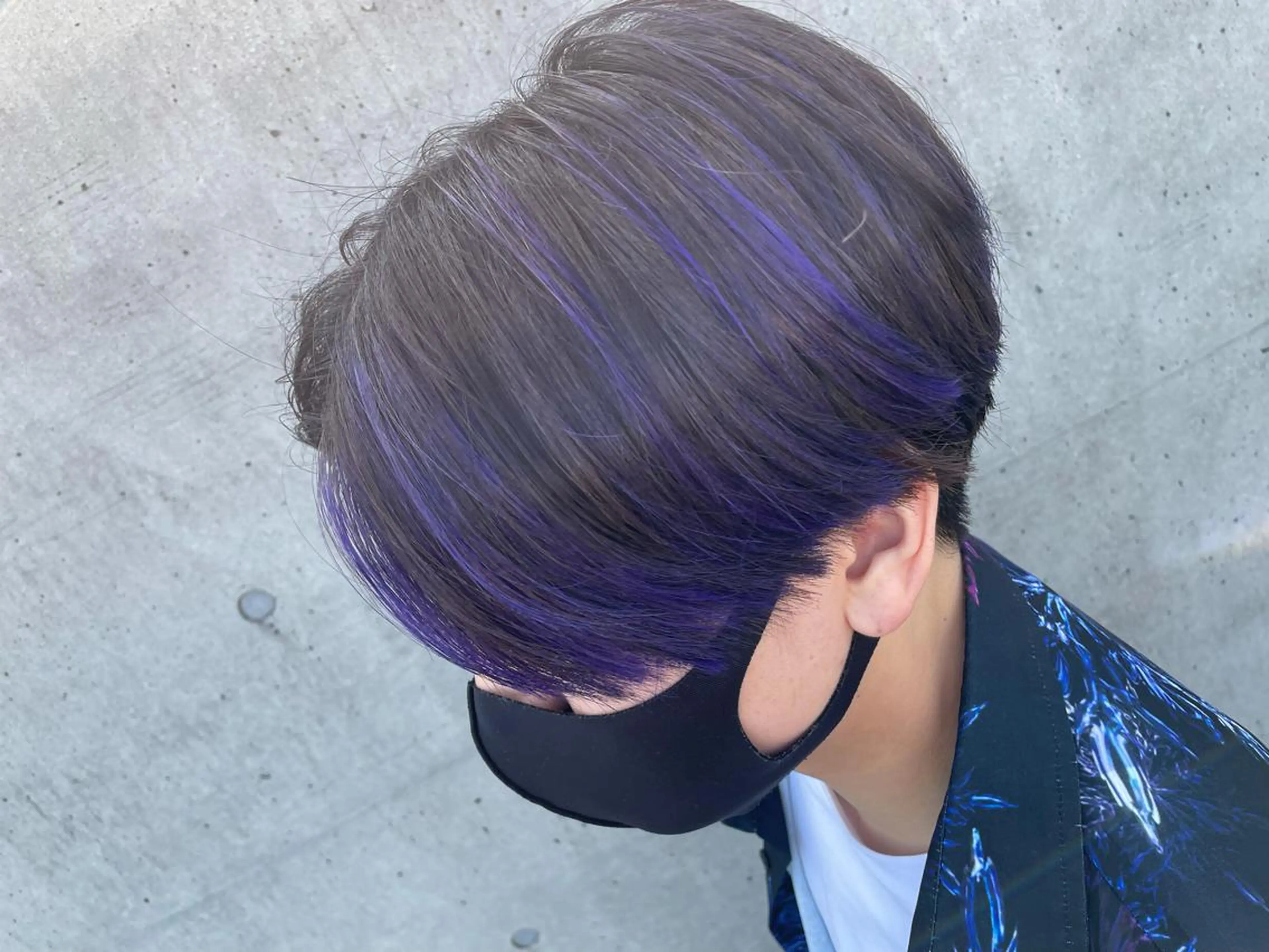 ショート カラー メンズ メンズハイライト ハイライトカラー パープルカラー ハイライト Baby’s breath所属・藤田 年哉のヘアスタイル