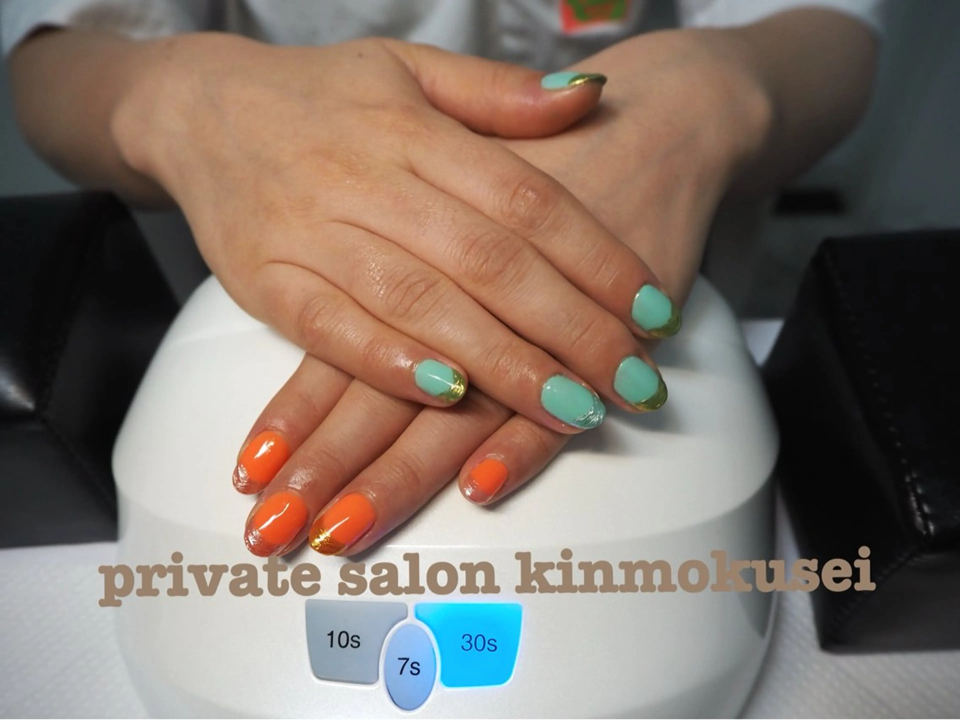 ネイル フレンチネイル ミラーネイル nail salon kinmokuseiのネイルデザイン