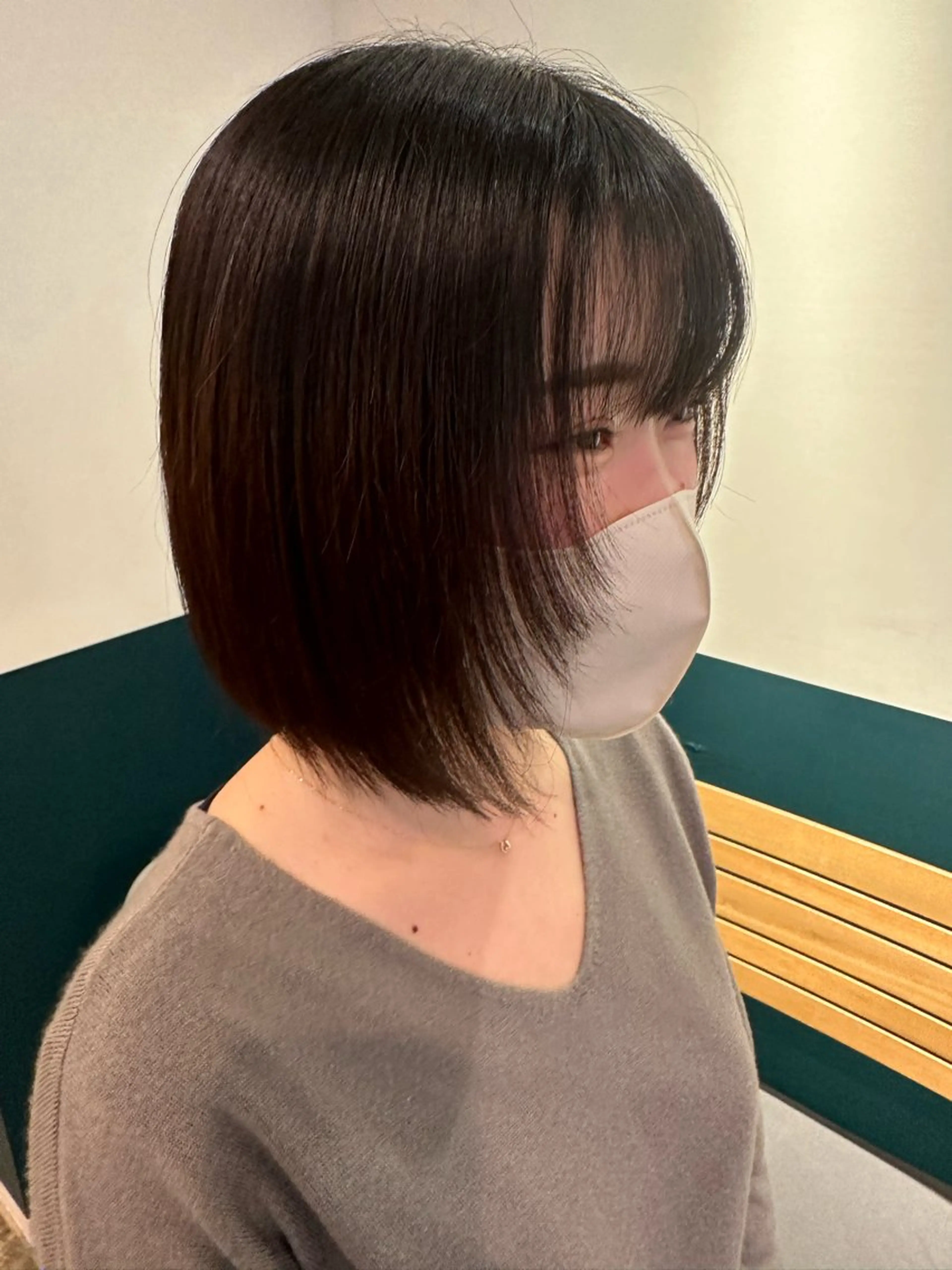 ミディアム 顔まわりレイヤー レイヤーカット カット junks所属・ジュリ@junks __juriのヘアスタイル