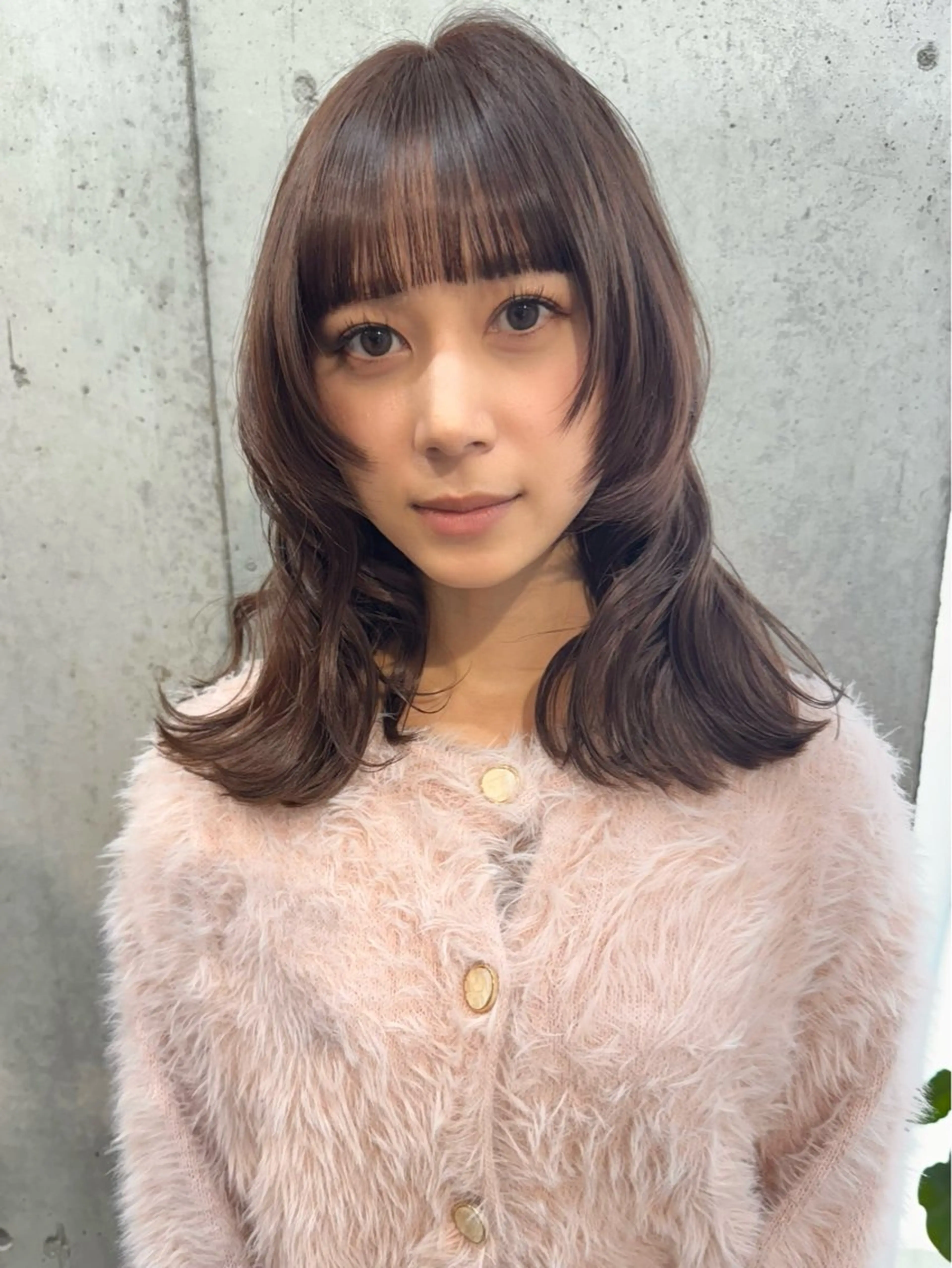 セミロング カラー バレイヤージュ ブリーチ ケアブリーチ 透明感カラー ダブルカラー カット ヘアカラー lani 天神大名/ブリーチのヘアスタイル