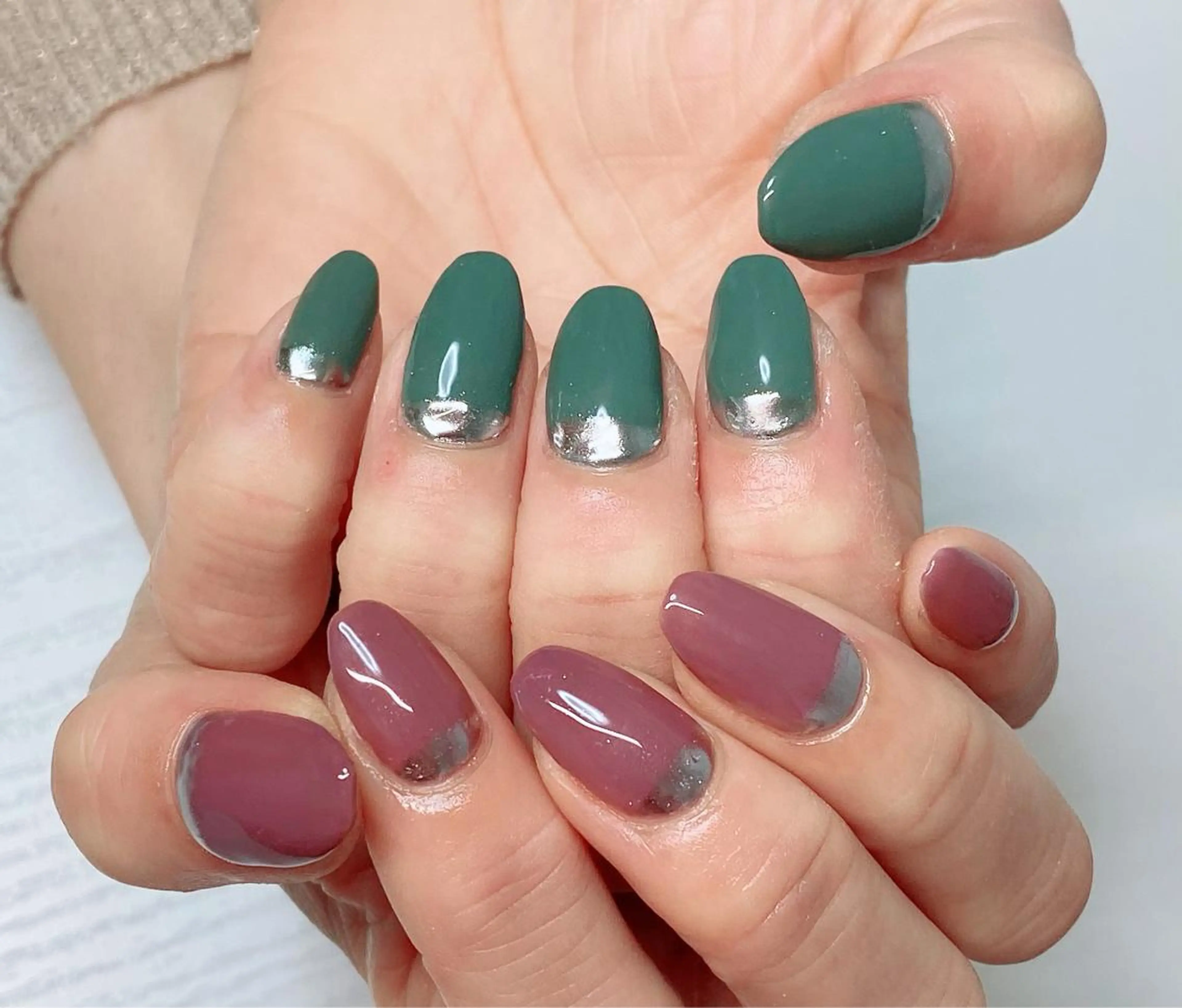 ネイル ミラーネイル ワンカラーネイル eyelash & nail  AN所属・eyelash & nail  ＡＮのマツエク・マツパデザイン