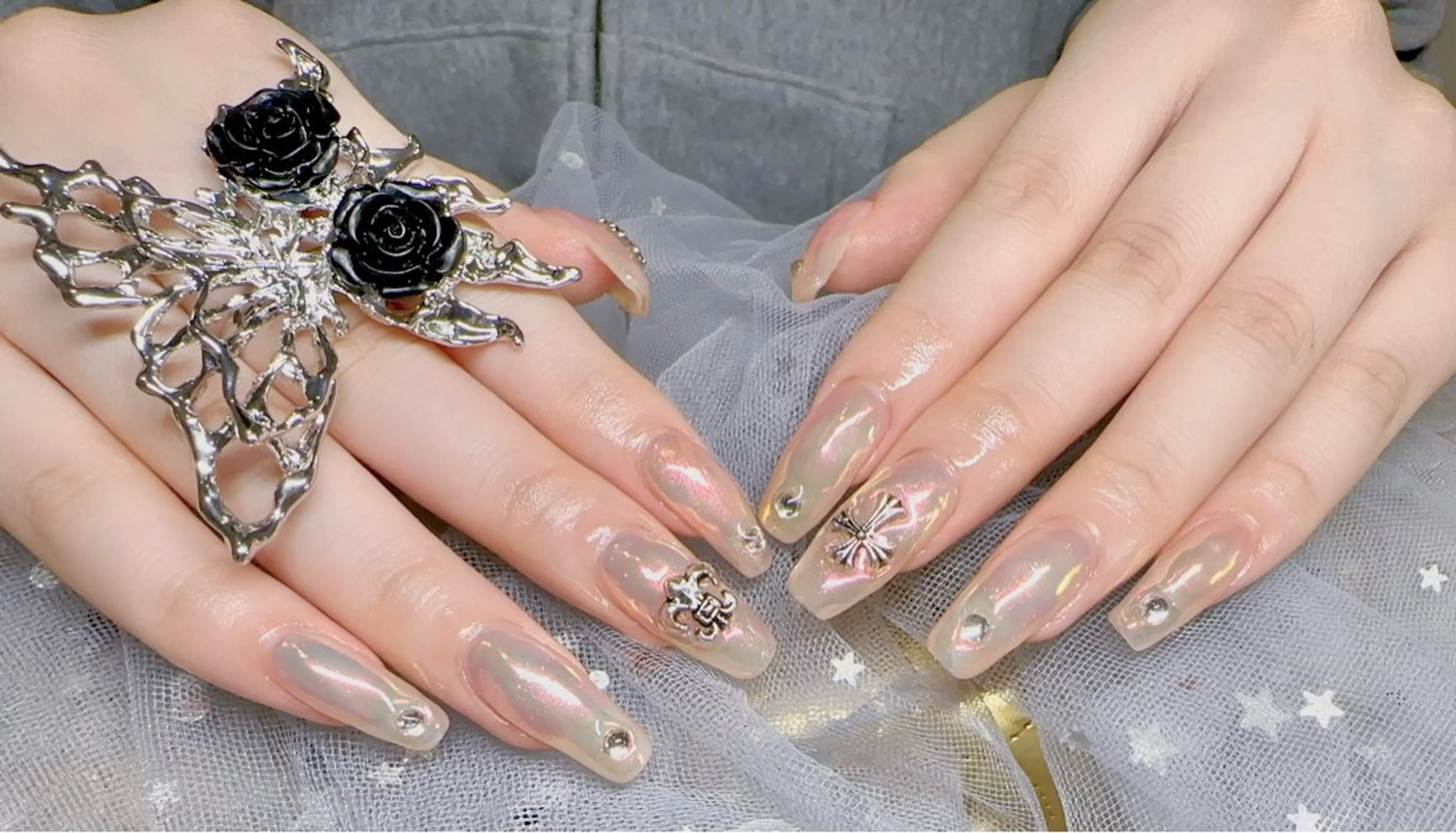 ネイル オーロラネイル ハンドネイル Nail Salon J.Cのネイルデザイン