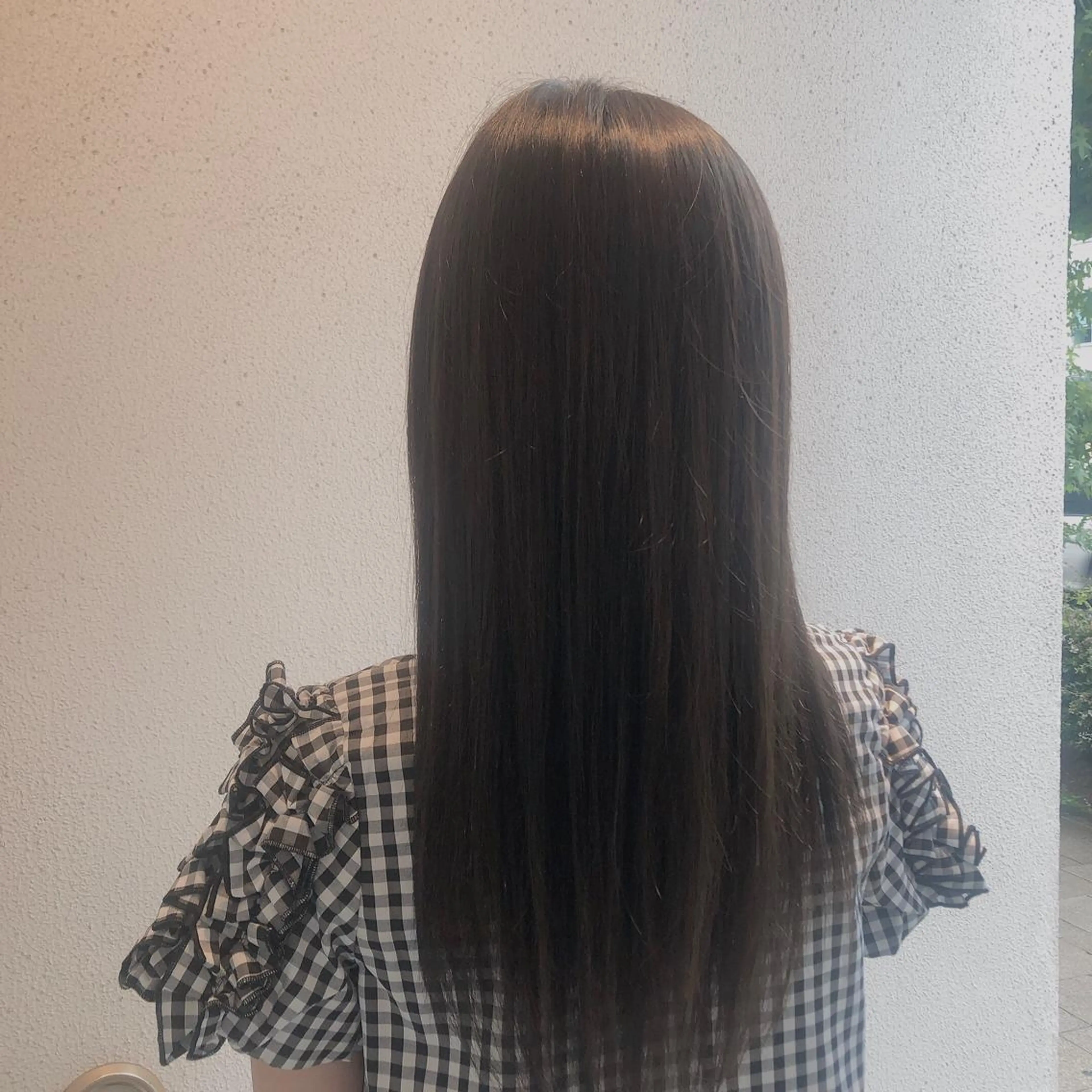 ロング ロング 縮毛矯正 Sanctuary 南森町店のヘアスタイル