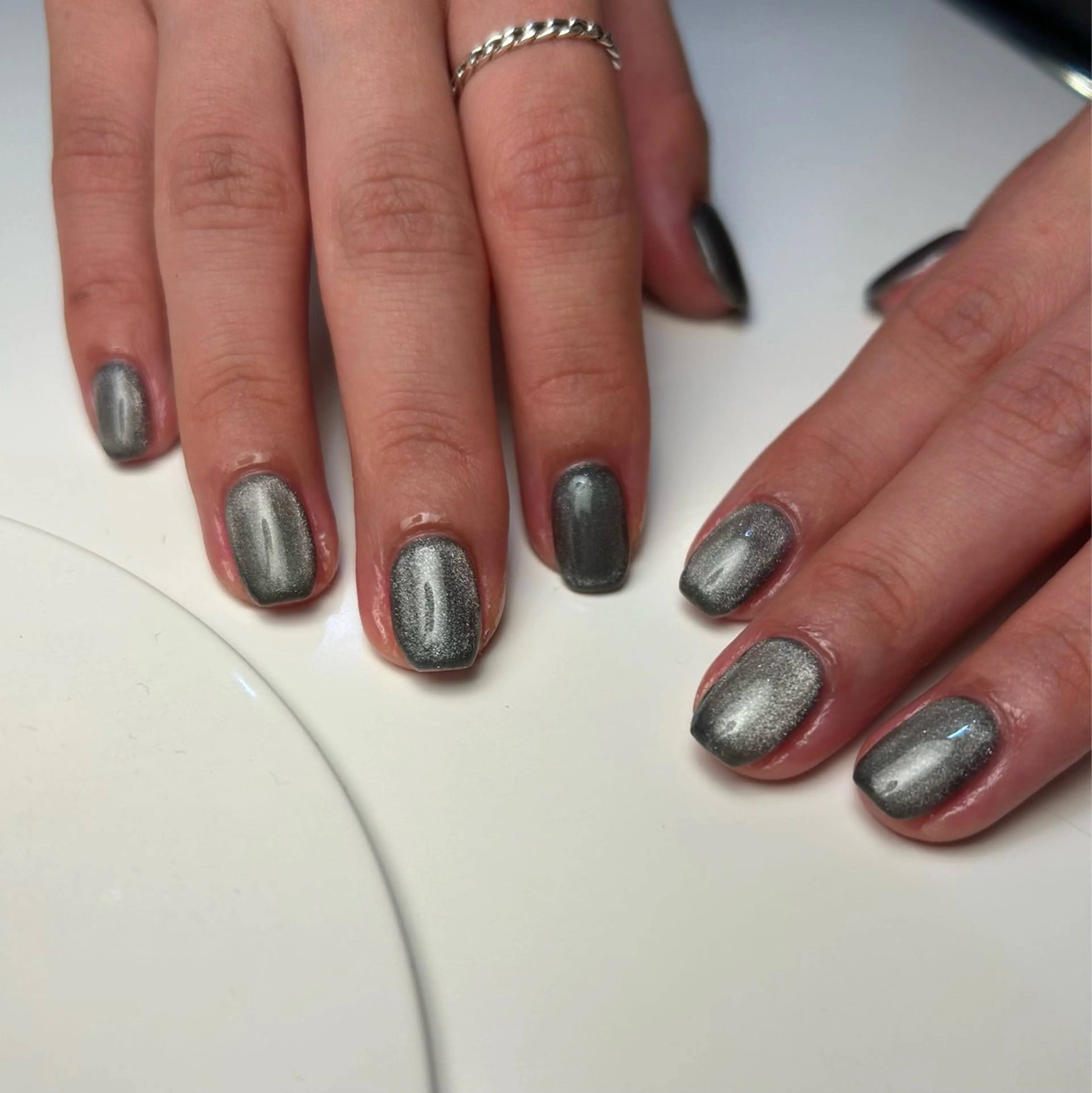 ネイル マグネットネイル ワンカラーネイル Yumi 広尾|恵比寿ネイルのネイルデザイン