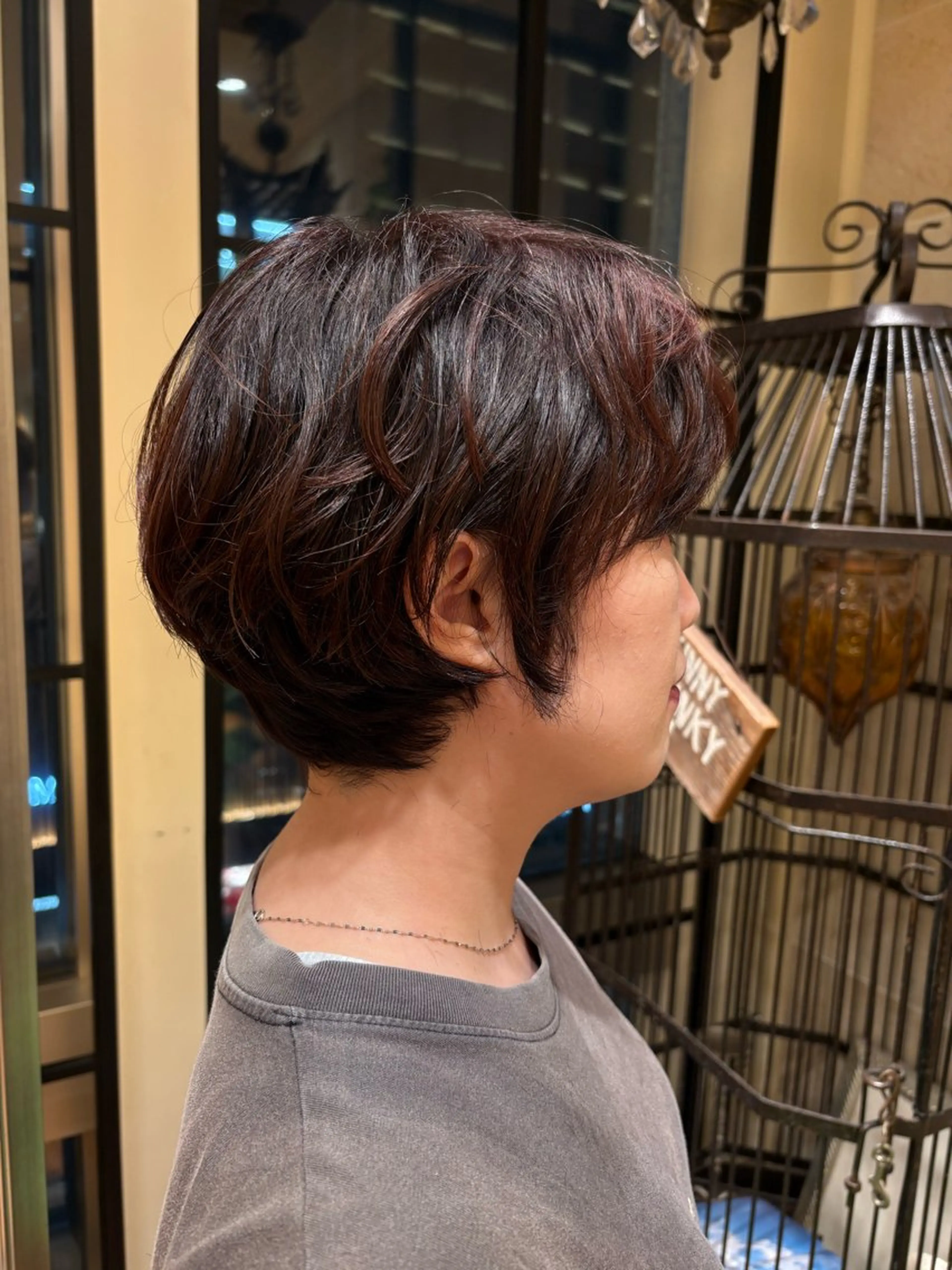 ショート パーマ 田内 満里奈のヘアスタイル