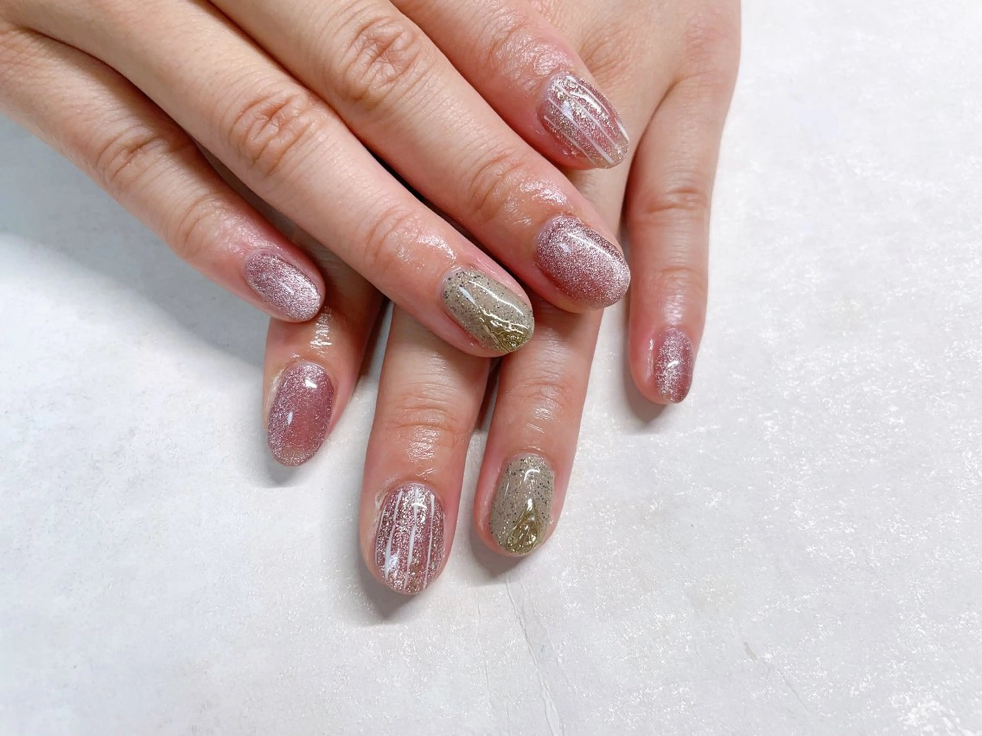 ネイル オーロラネイル フラワーネイル フットネイル フレンチネイル ジェルネイル ハンドネイル Mogu nail 二子玉川のネイルデザイン