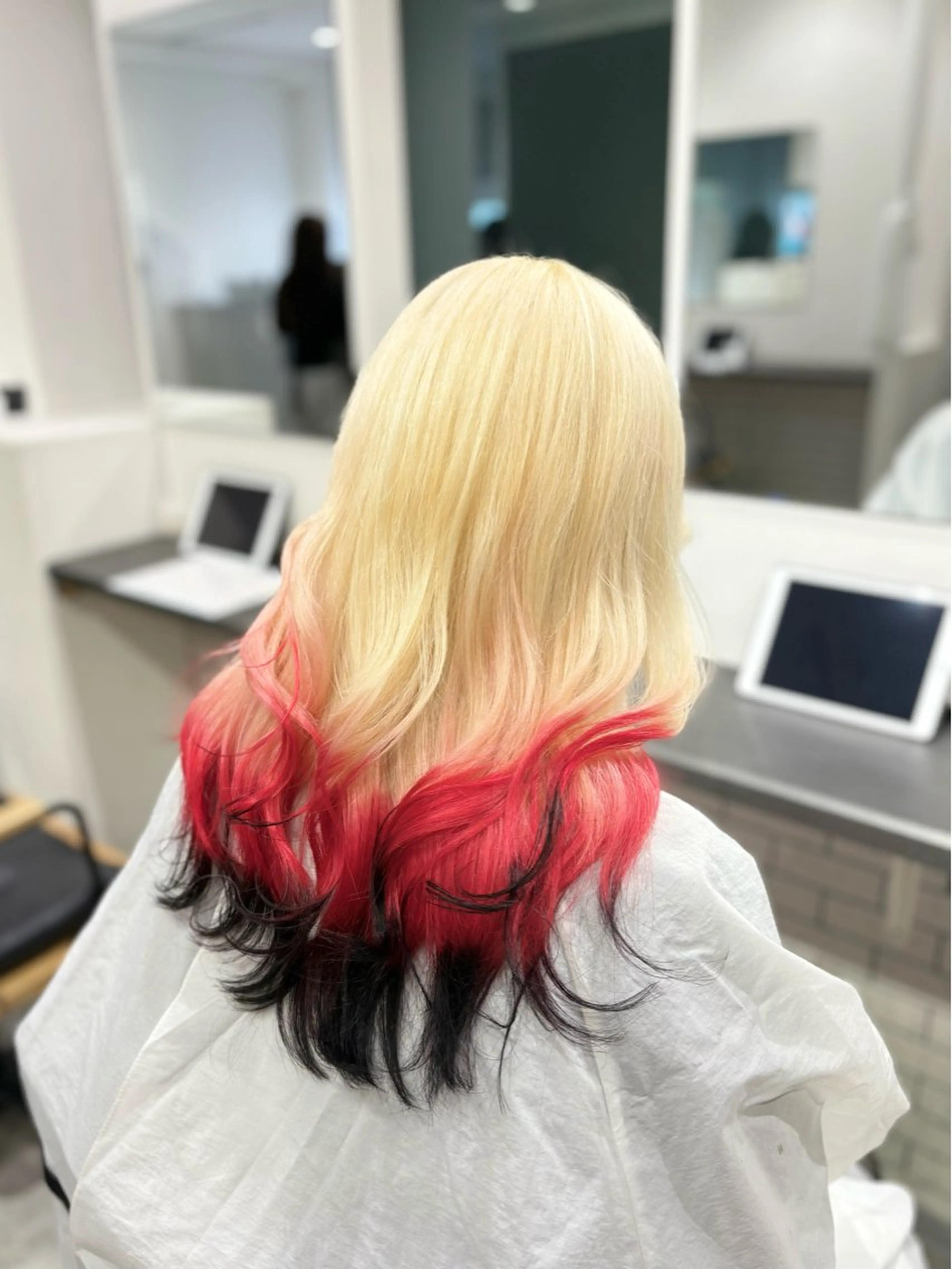 ロング カラー カット ヘアカラー トリートメント GaKu/ハイトーン /ブリーチ/レイヤーのヘアスタイル