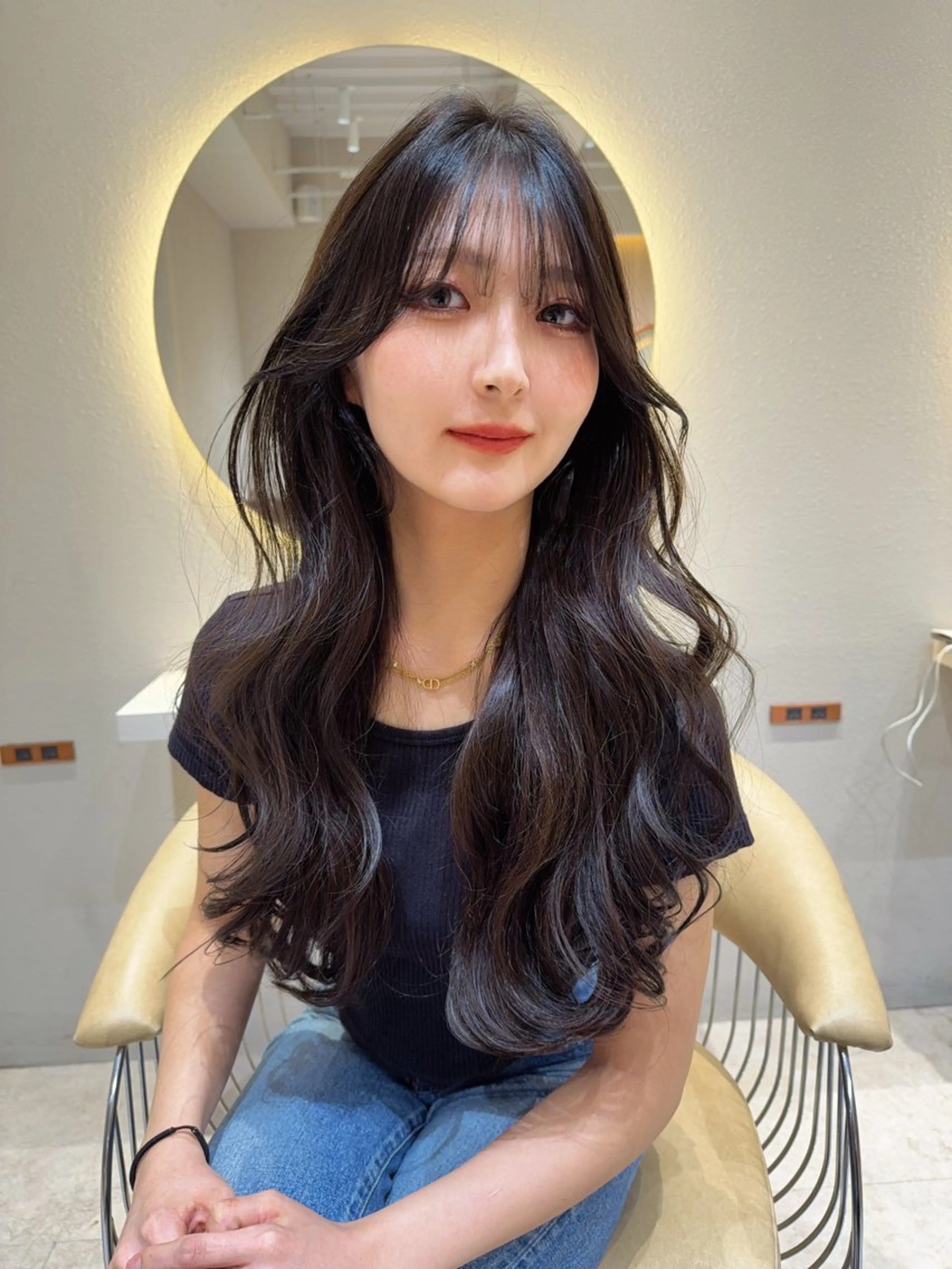 ロング カラー カット ヘアカラー トリートメント レイヤー❣️縮毛矯正 川村利幸のヘアスタイル