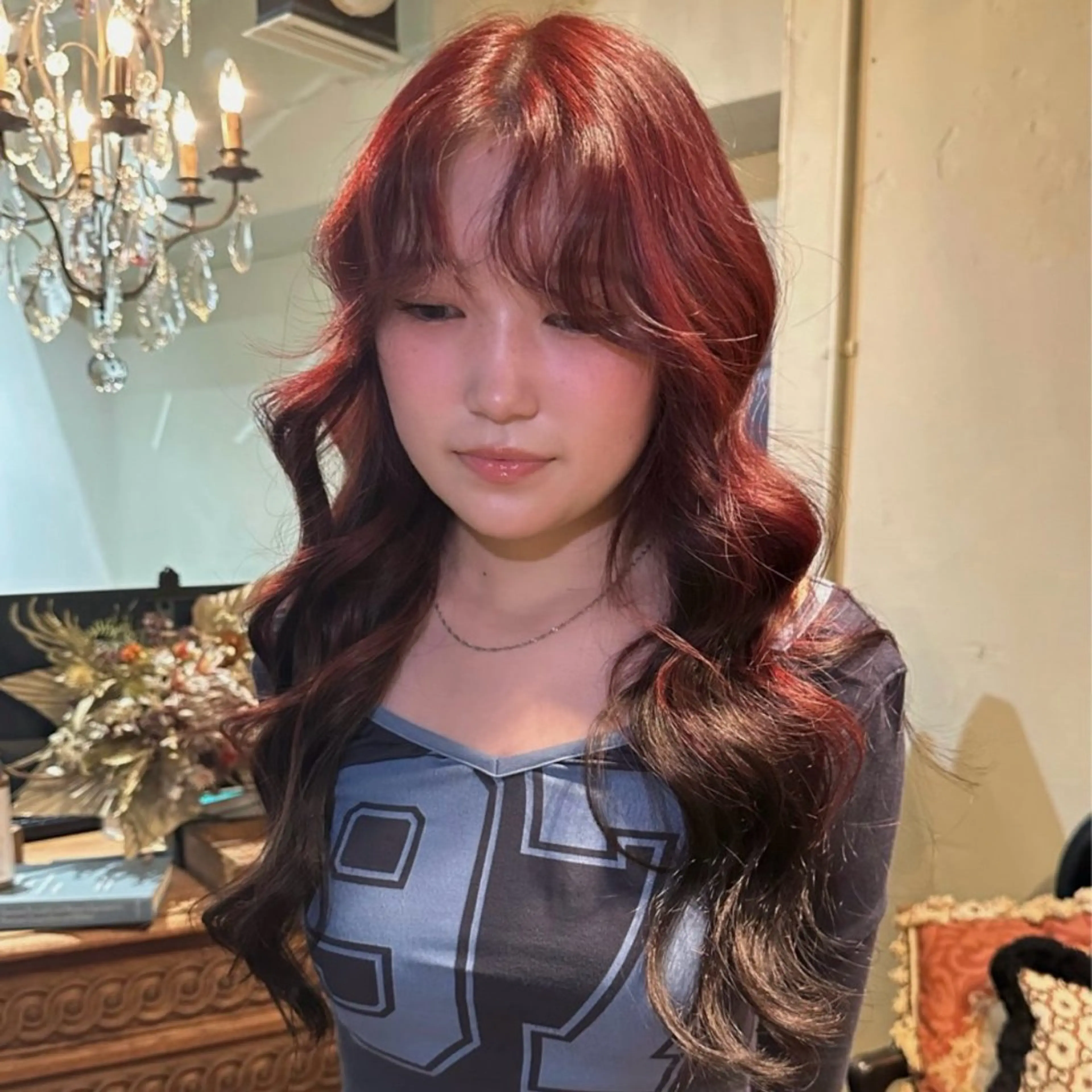 ロング カラー もりやま りりかのヘアスタイル