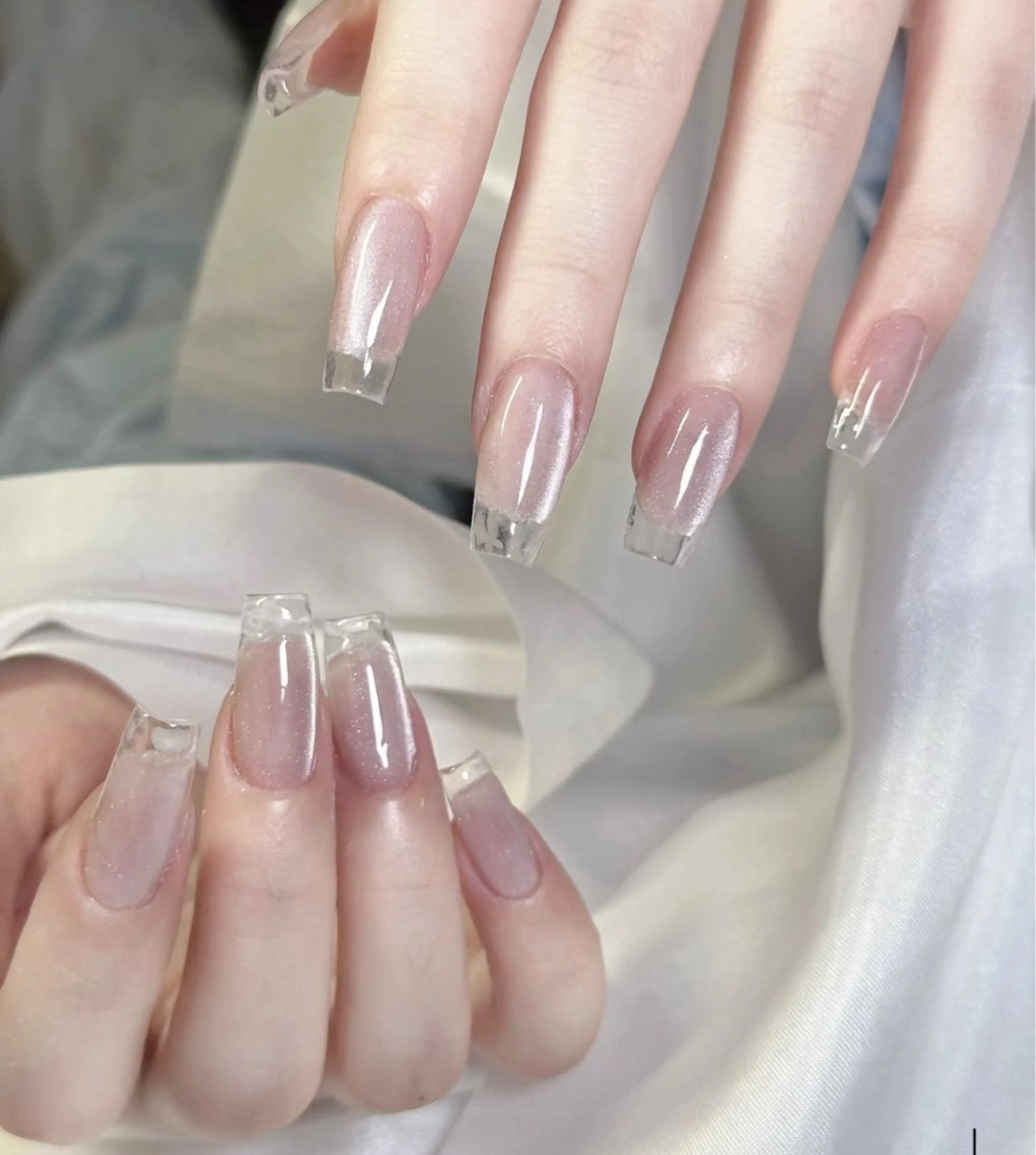 ネイル クリアネイル フレンチネイル ハンドネイル ハンドケア Sun Nail 池袋のネイルデザイン