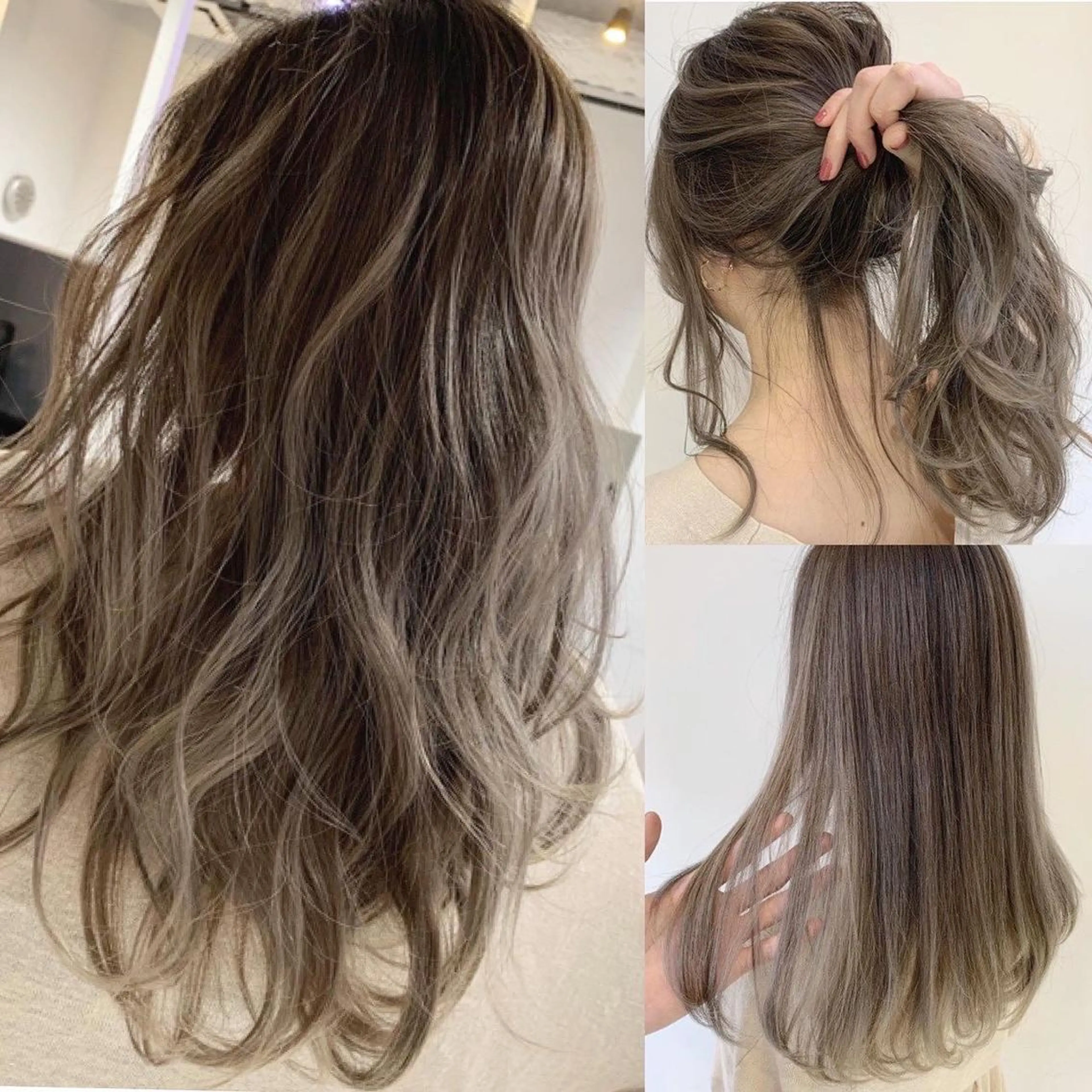 ロング カラー ヘアアレンジ バレイヤージュ レイヤーカット 髪質改善land千葉所属・阿部 圭悟のヘアスタイル