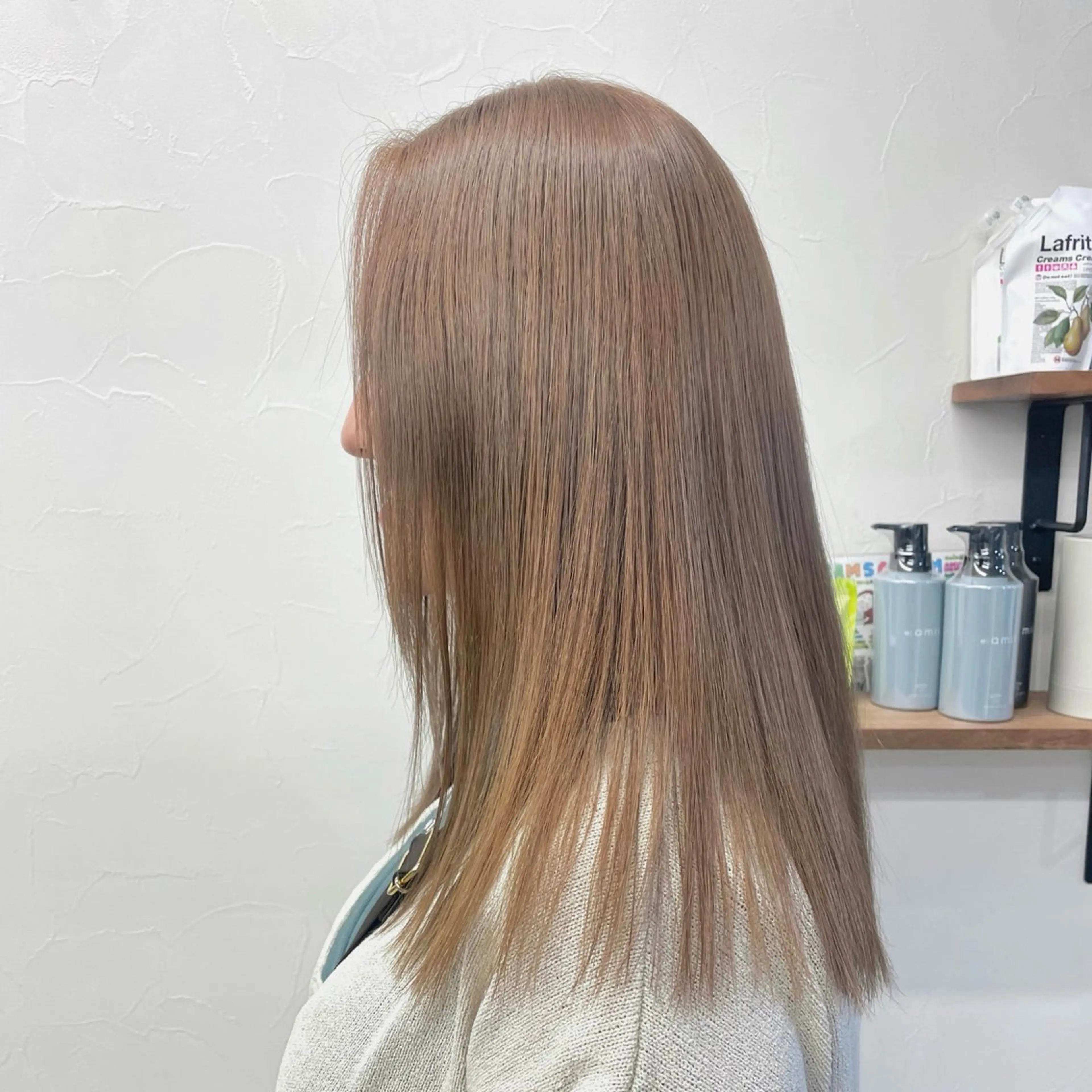 セミロング エクステ/大人可愛い カラー🩷RINAのヘアスタイル