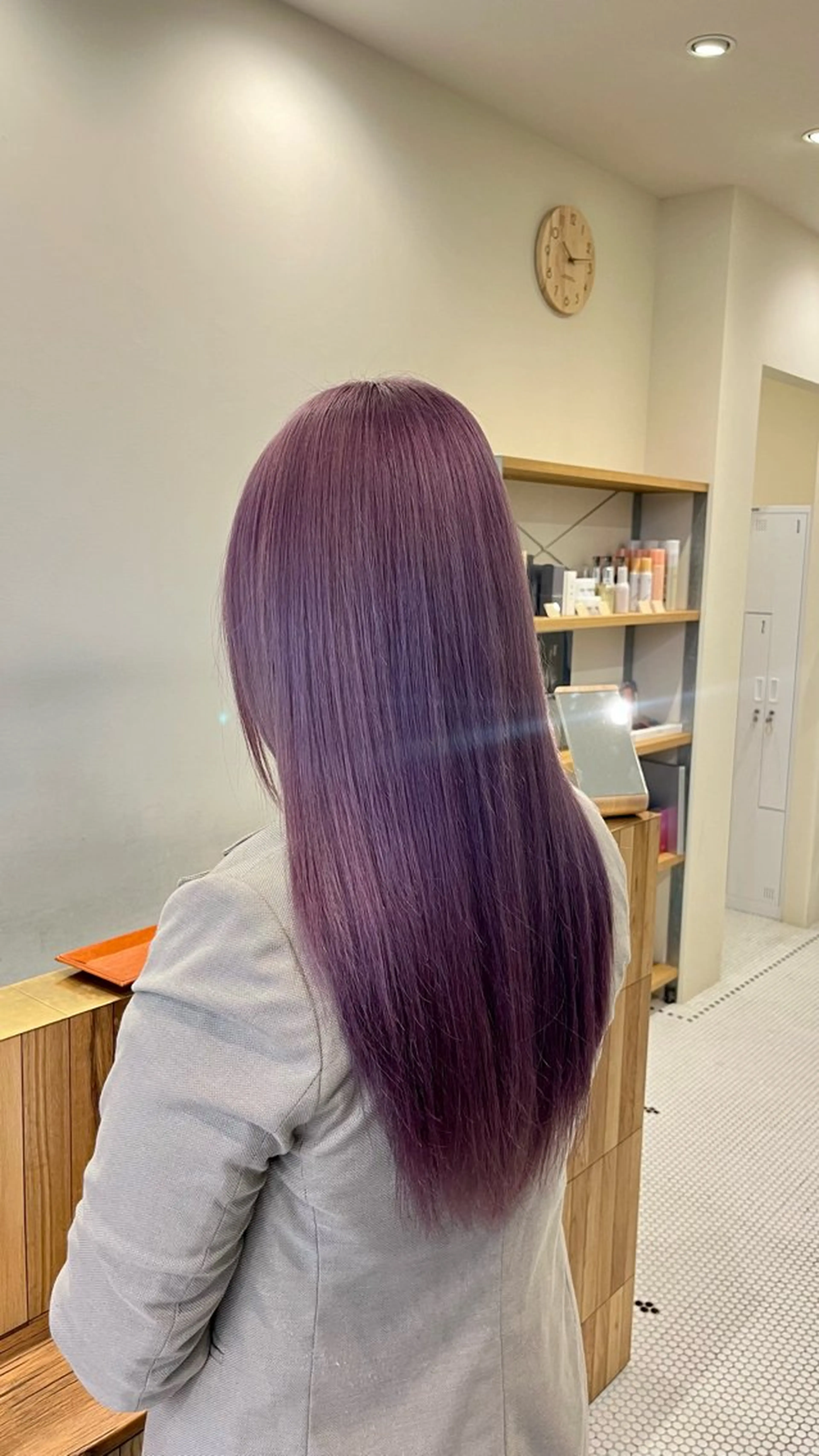 ロング ヘアカラー 韓国レイヤーカット/ ハイトーン/マアヤのヘアスタイル