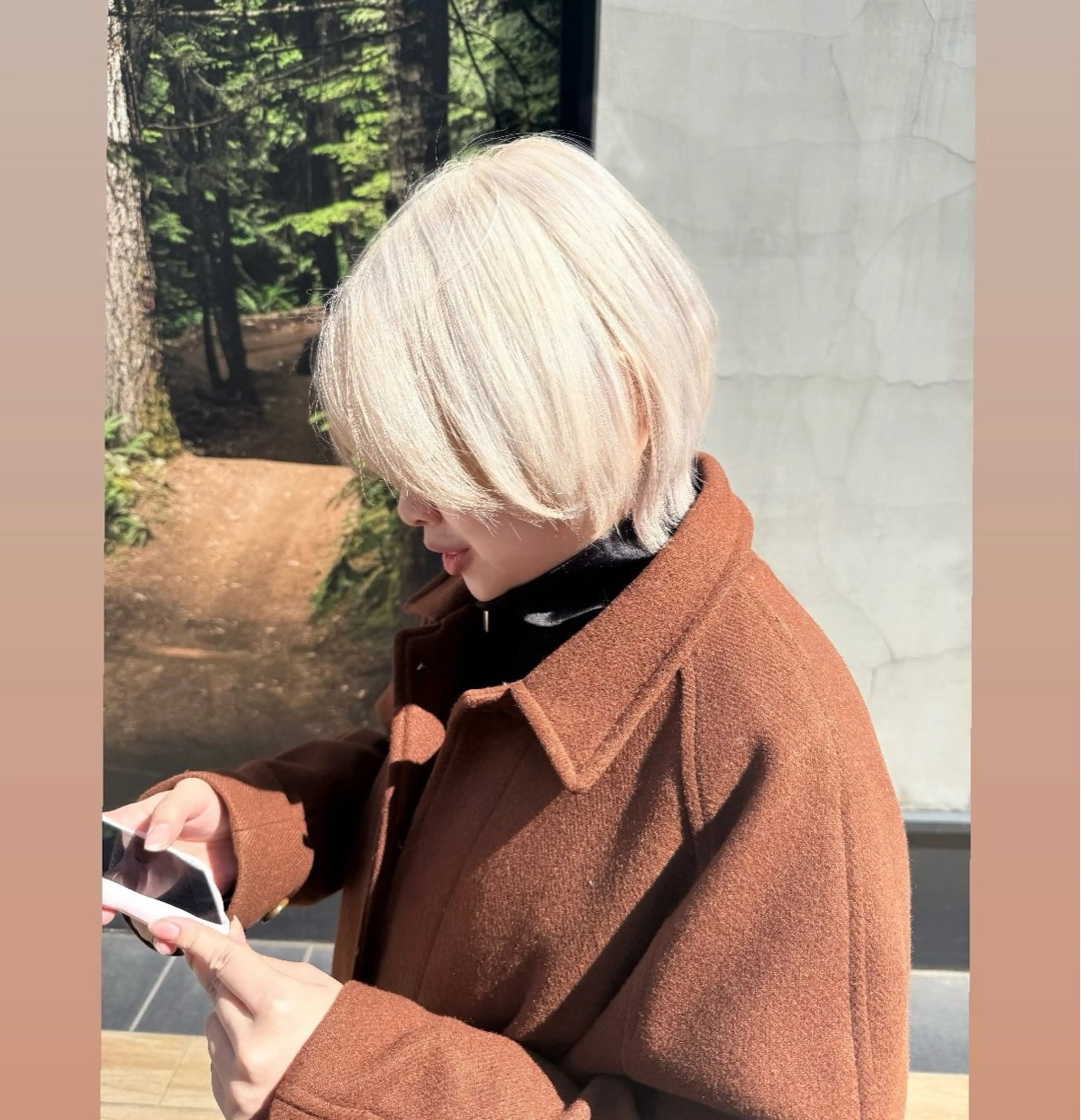 ショート カラー ブリーチ ブロンド ホワイトブロンド カット ヘアカラー トリートメント 🦋透明感カラー /ケアブリーチ🦋のヘアスタイル