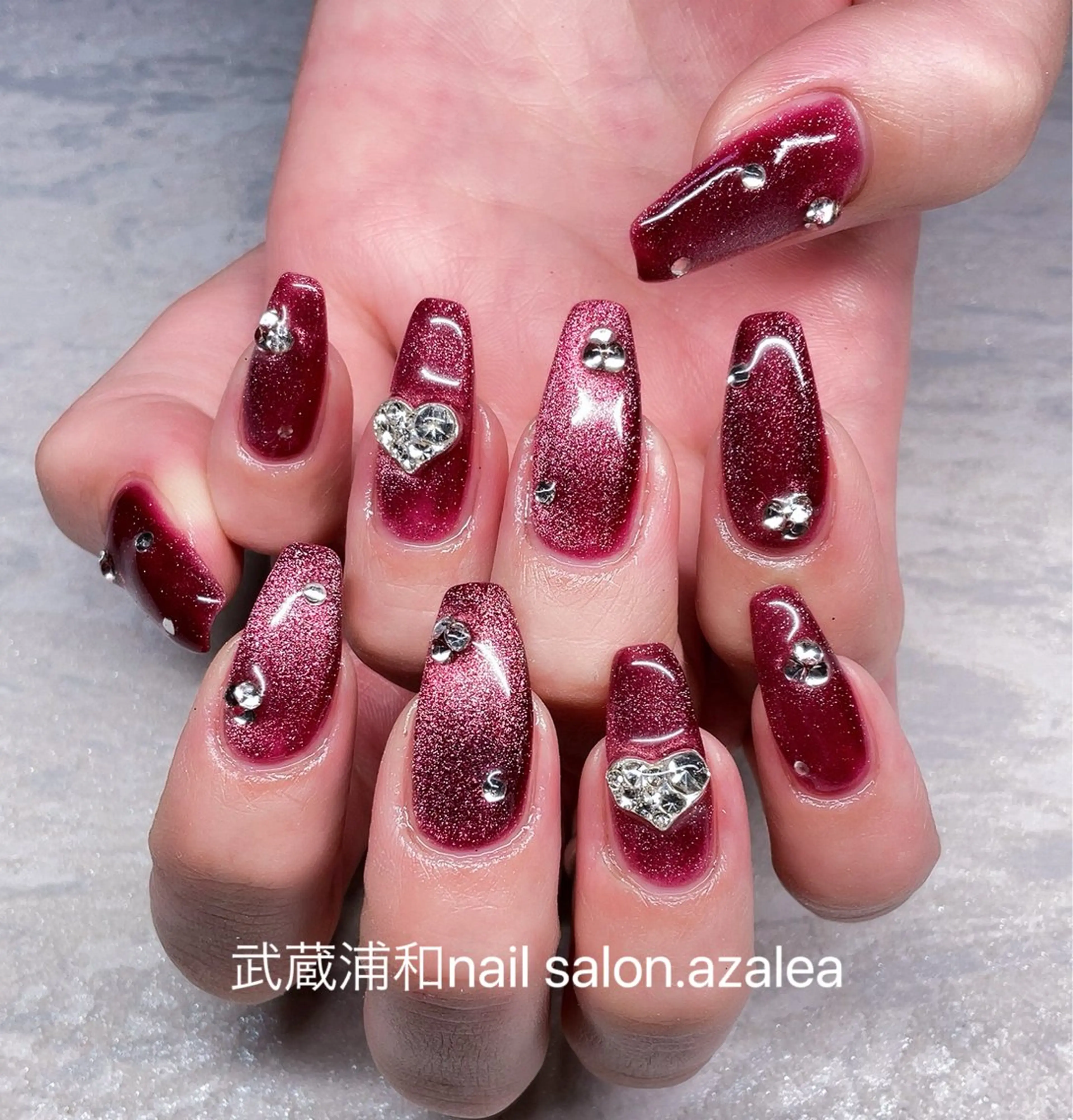 ネイル ハート ハンドネイル R inのネイルデザイン