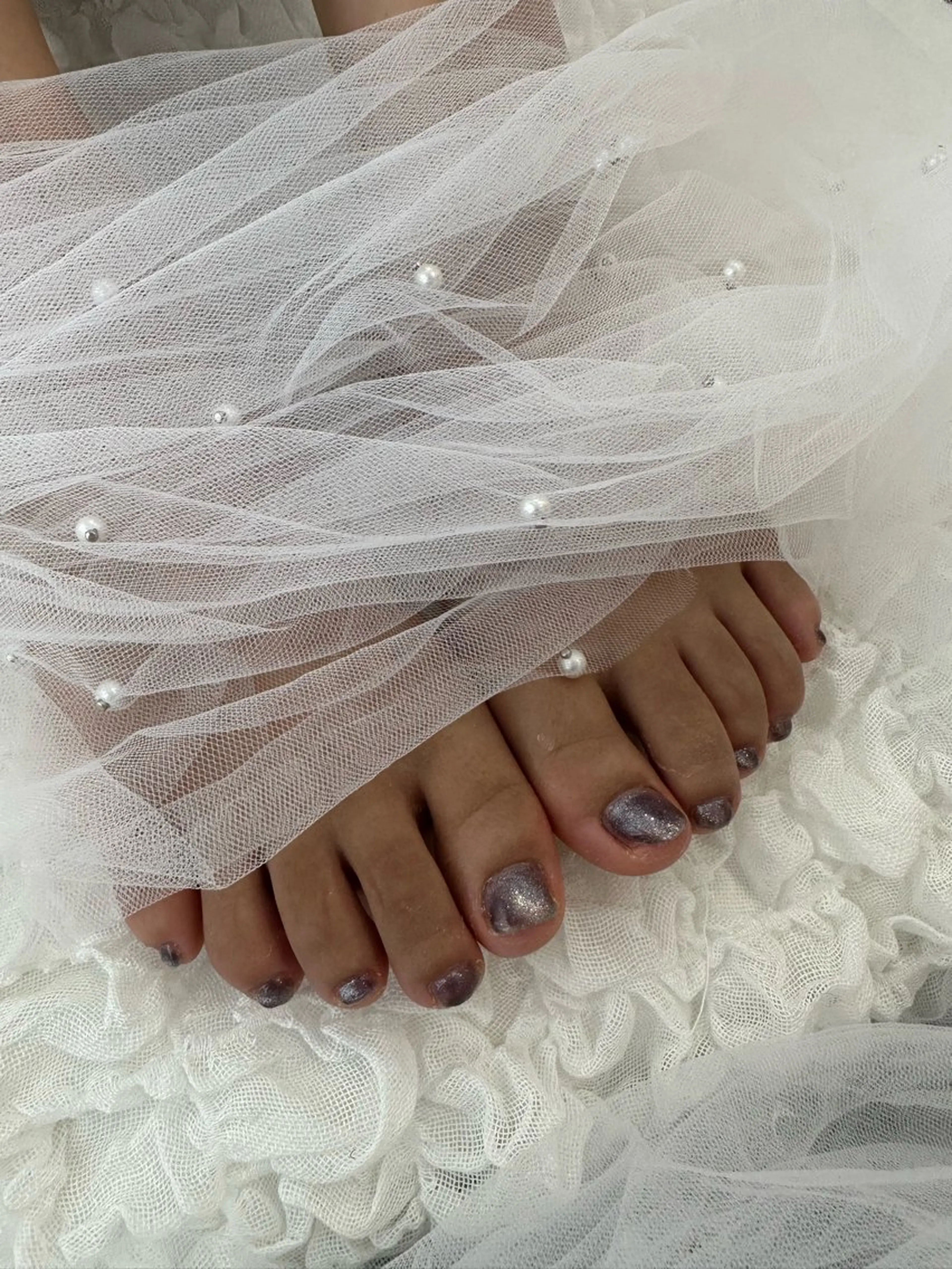 ネイル マグネットネイル フットネイル SARA ♥のネイルデザイン