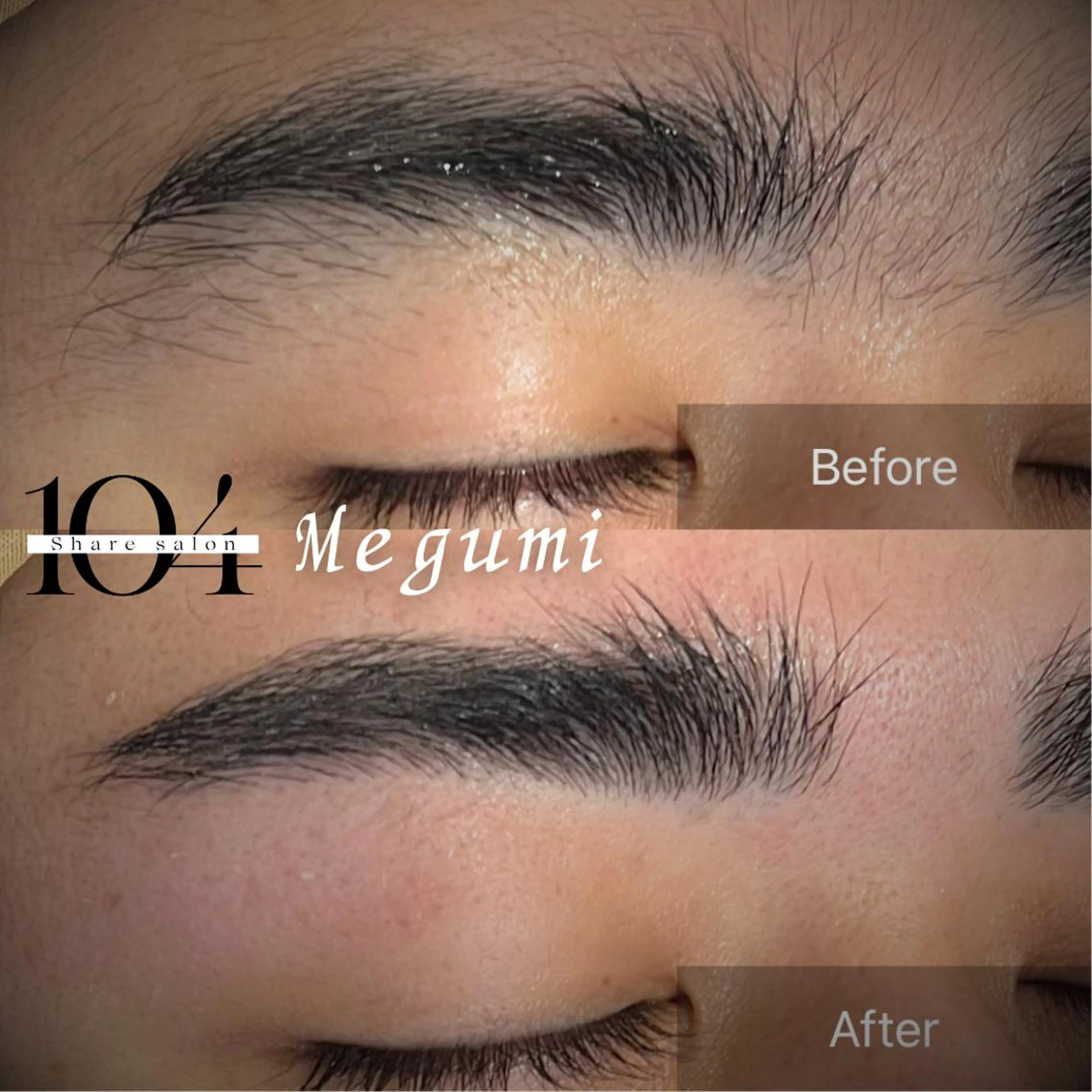 アイブロウ メンズアイブロウ 眉毛ワックス脱毛 ワックス脱毛 メンズ眉・ネイル歓迎 Megumiのネイルデザイン