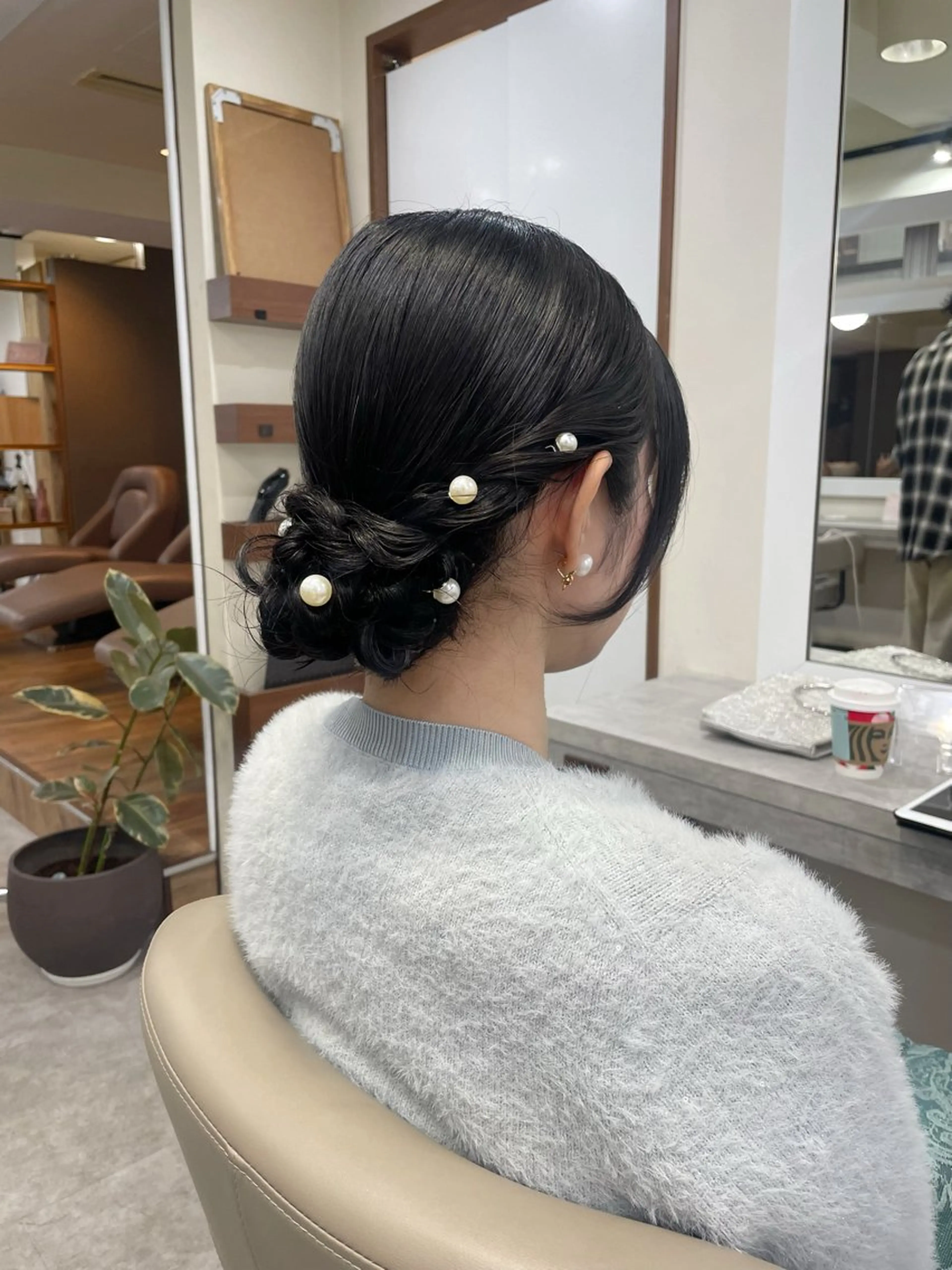 ミディアム ヘアアレンジ 韓国風パーマ/ヘア セット/店長みづきのヘアスタイル