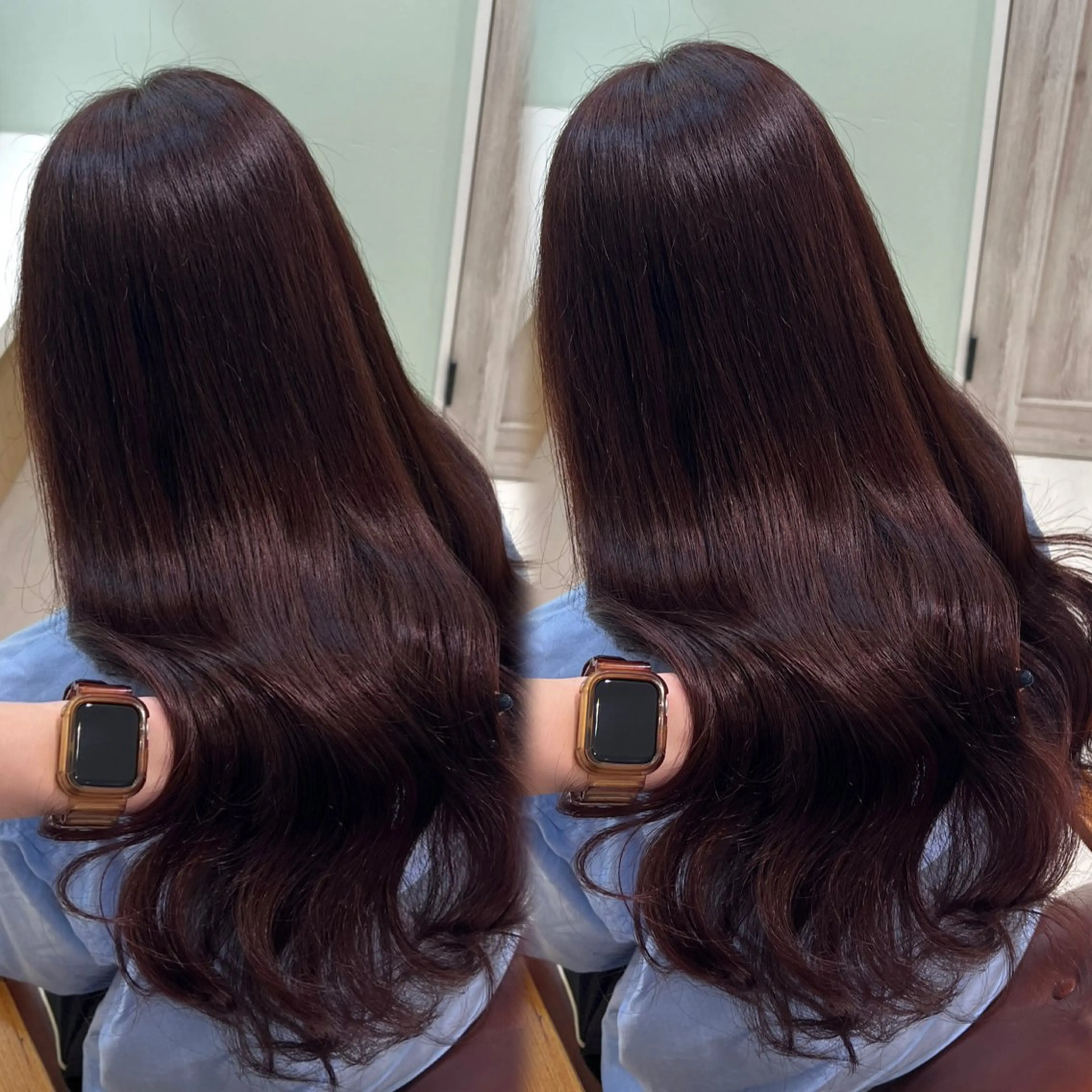 ロング ラベンダーベージュ カット ヘアカラー トリートメント ‪🤎艶感ベージュ/ ミルクティー‪🤎のヘアスタイル