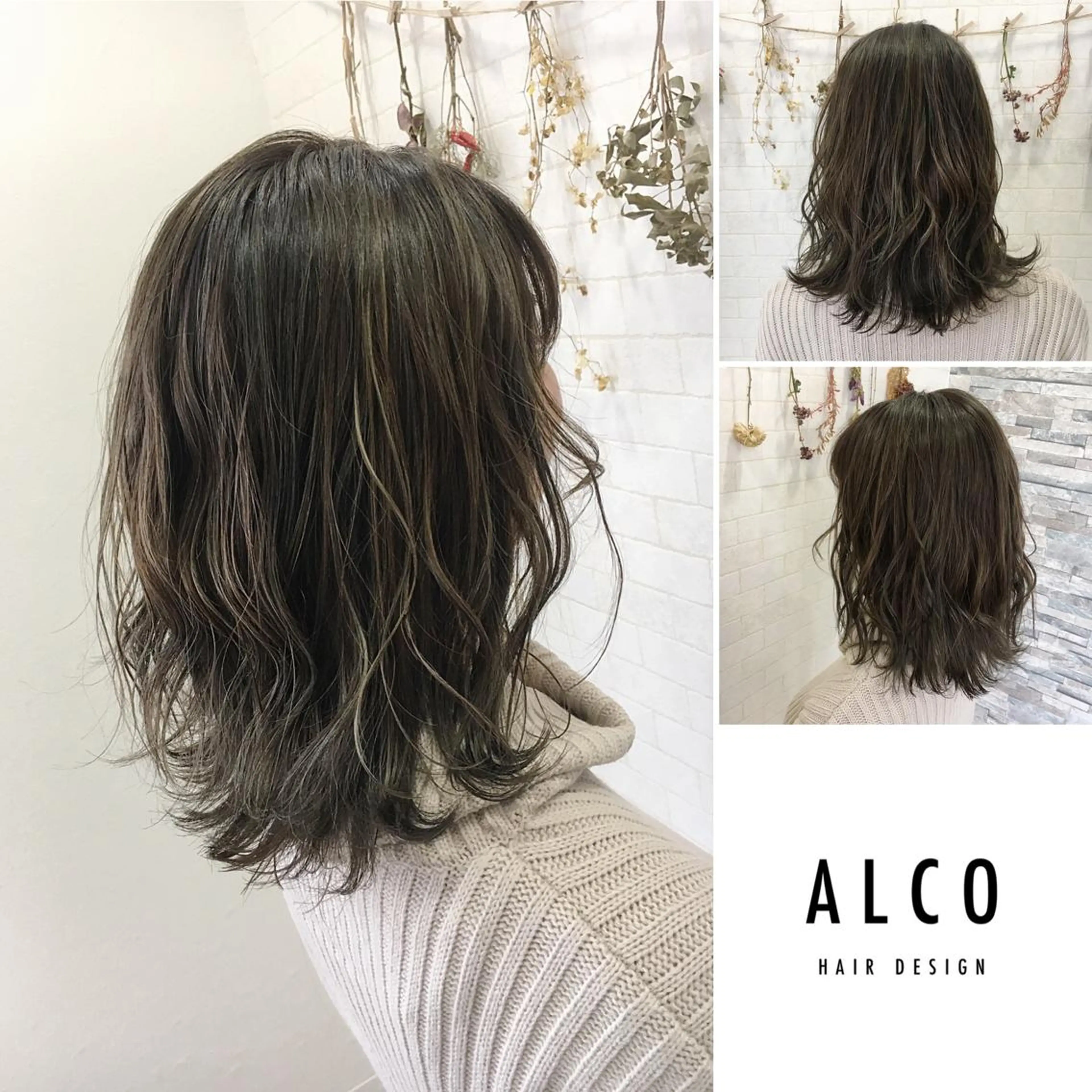 ミディアム カラー ワタイショウタ 髪質改善✨眉毛サロンのヘアスタイル