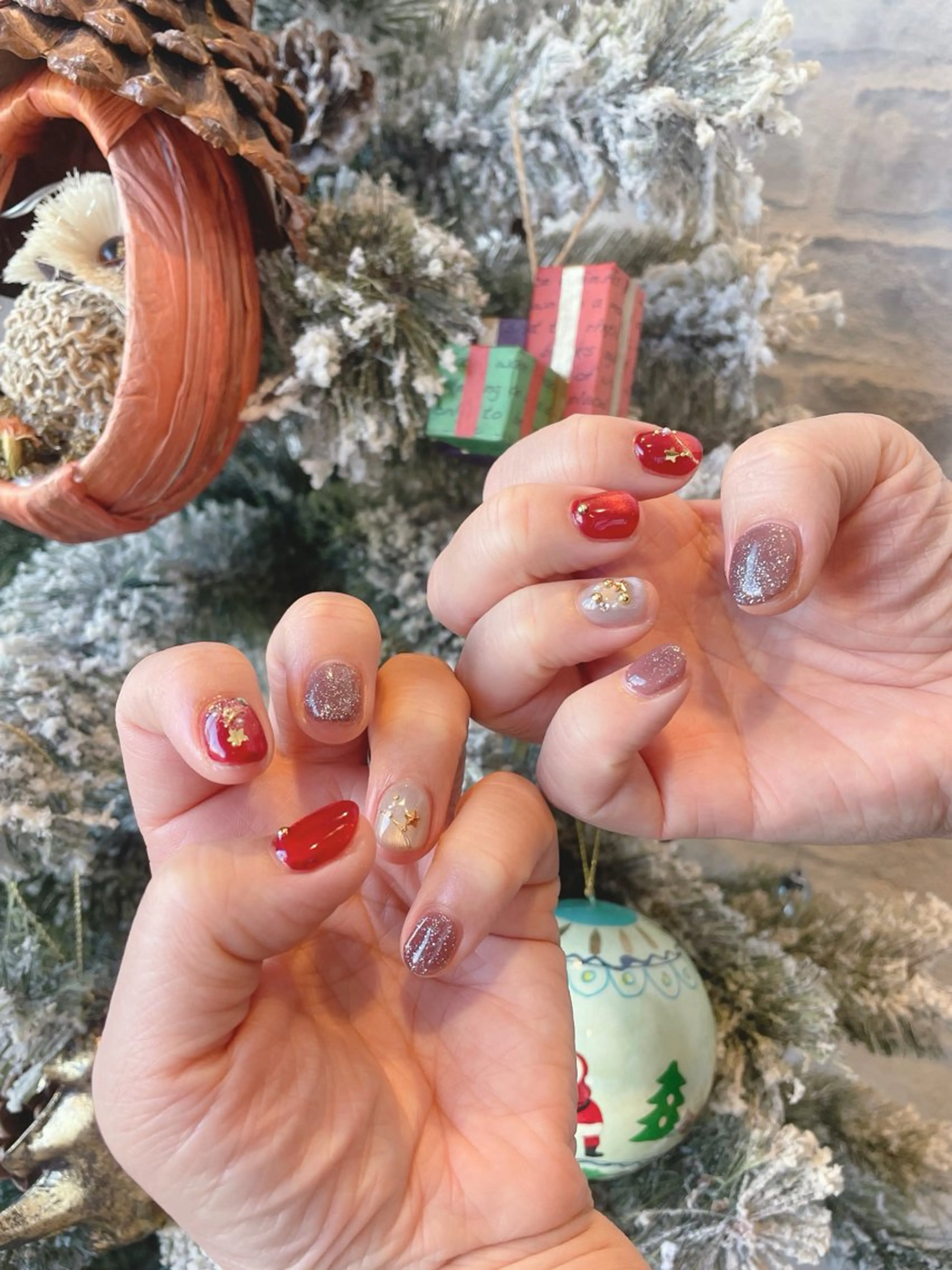 ネイル 冬ネイル クリスマス ハンドネイル CITRON🍊 HARUKAのネイルデザイン