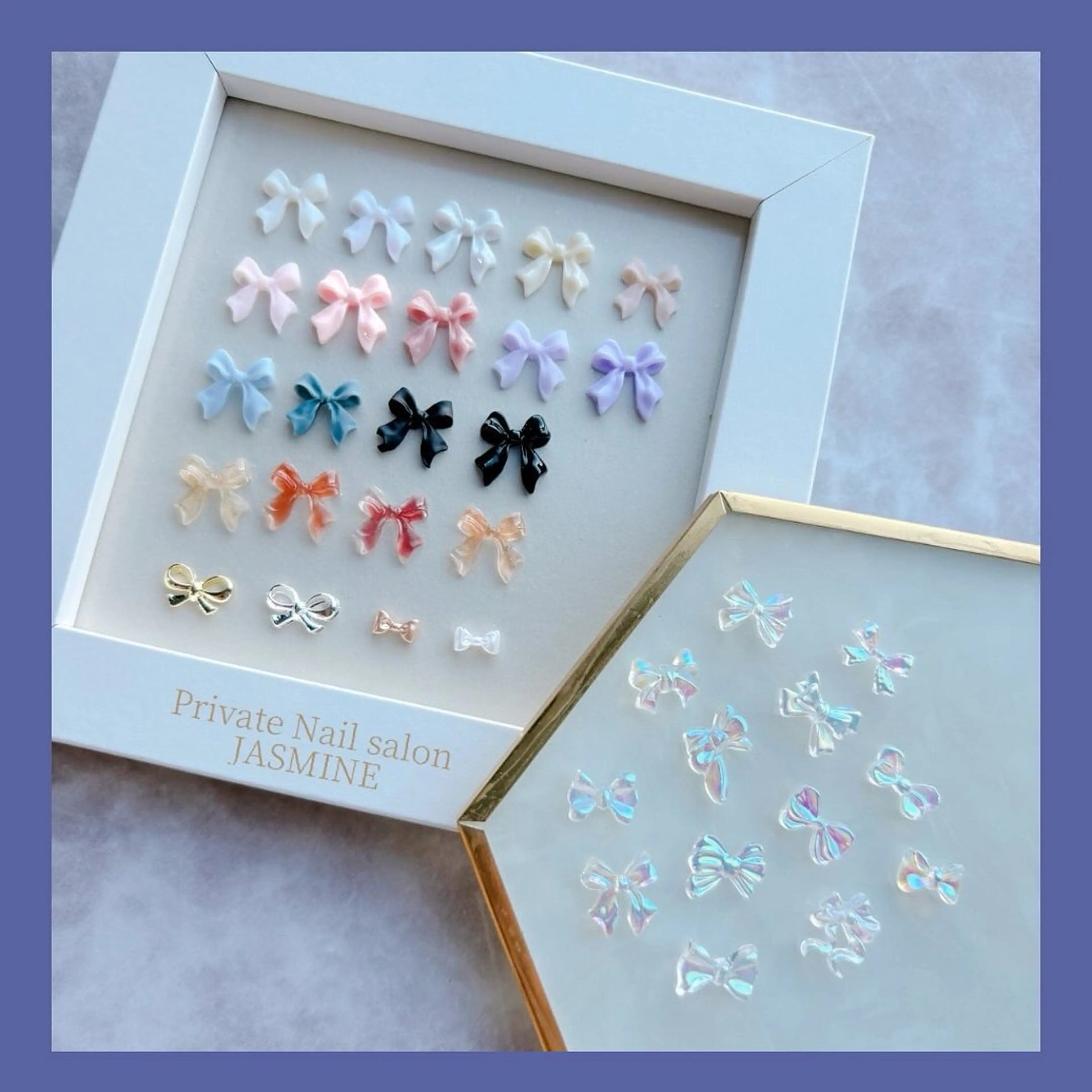 ネイル リボン Nail salon JASMINEのネイルデザイン