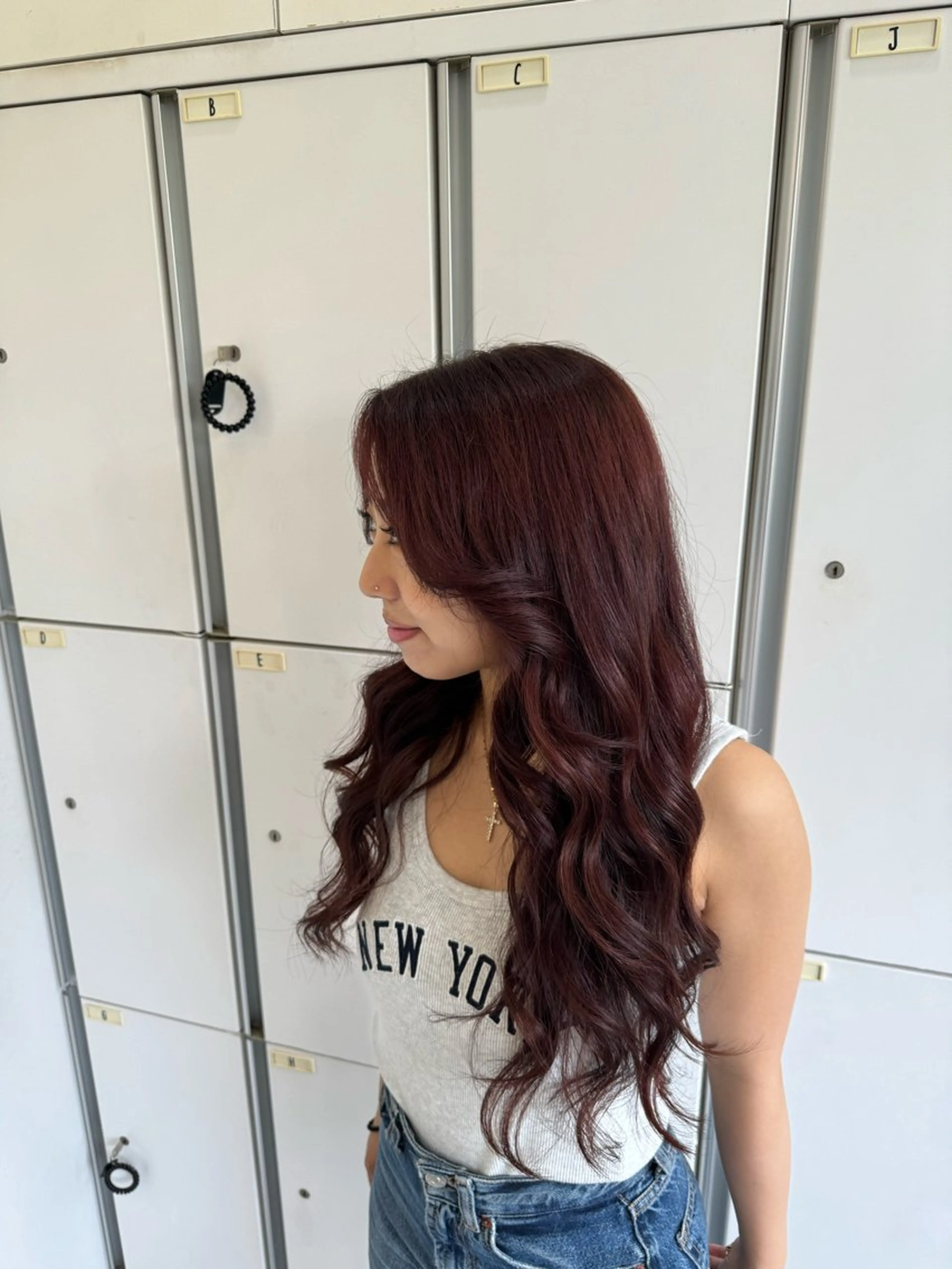 ロング カラー レッドカラー ヘアカラー Ouka/Wカラー/ 大人艶カラーのヘアスタイル