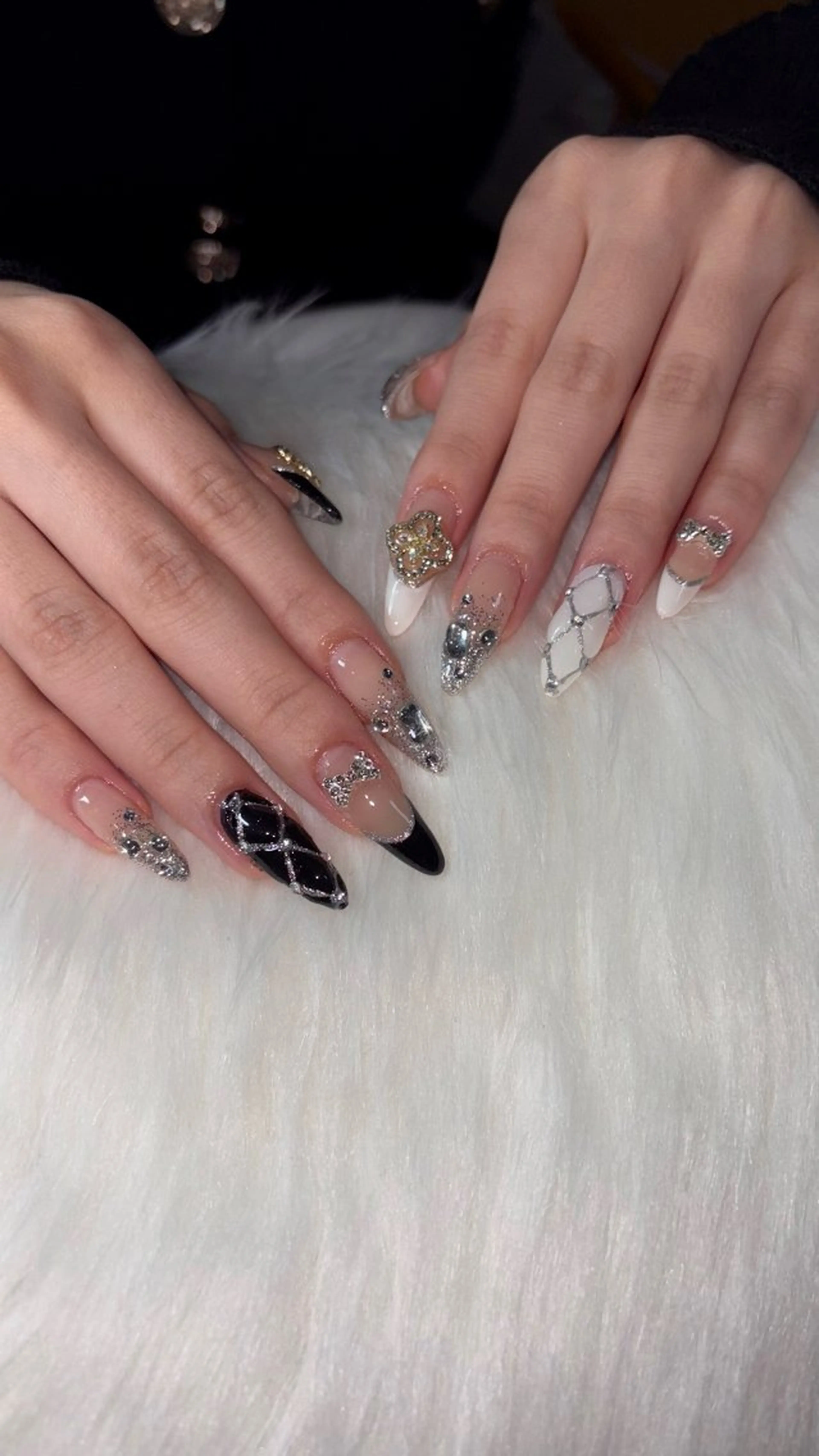 ネイル アートネイル フレンチネイル ジェルネイル ガーリー 韓国ネイル ハンドネイル yu nailのネイルデザイン