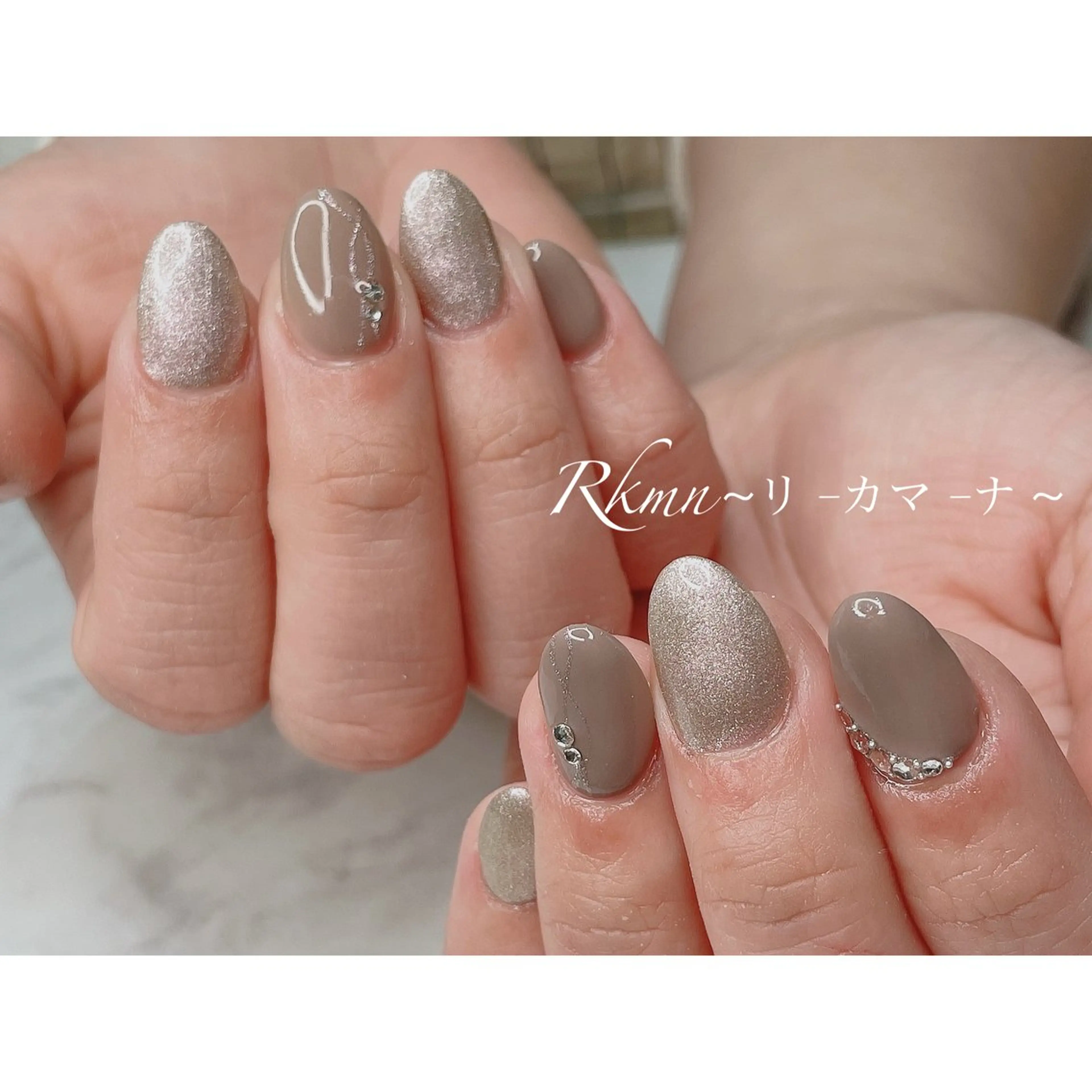 ネイル アートネイル キラキラネイル ラメ(グリッター) シンプルネイル 春ネイル ハンドネイル フットネイル ハンドケア Rkmn ~リ-カマ-ナ~のネイルデザイン