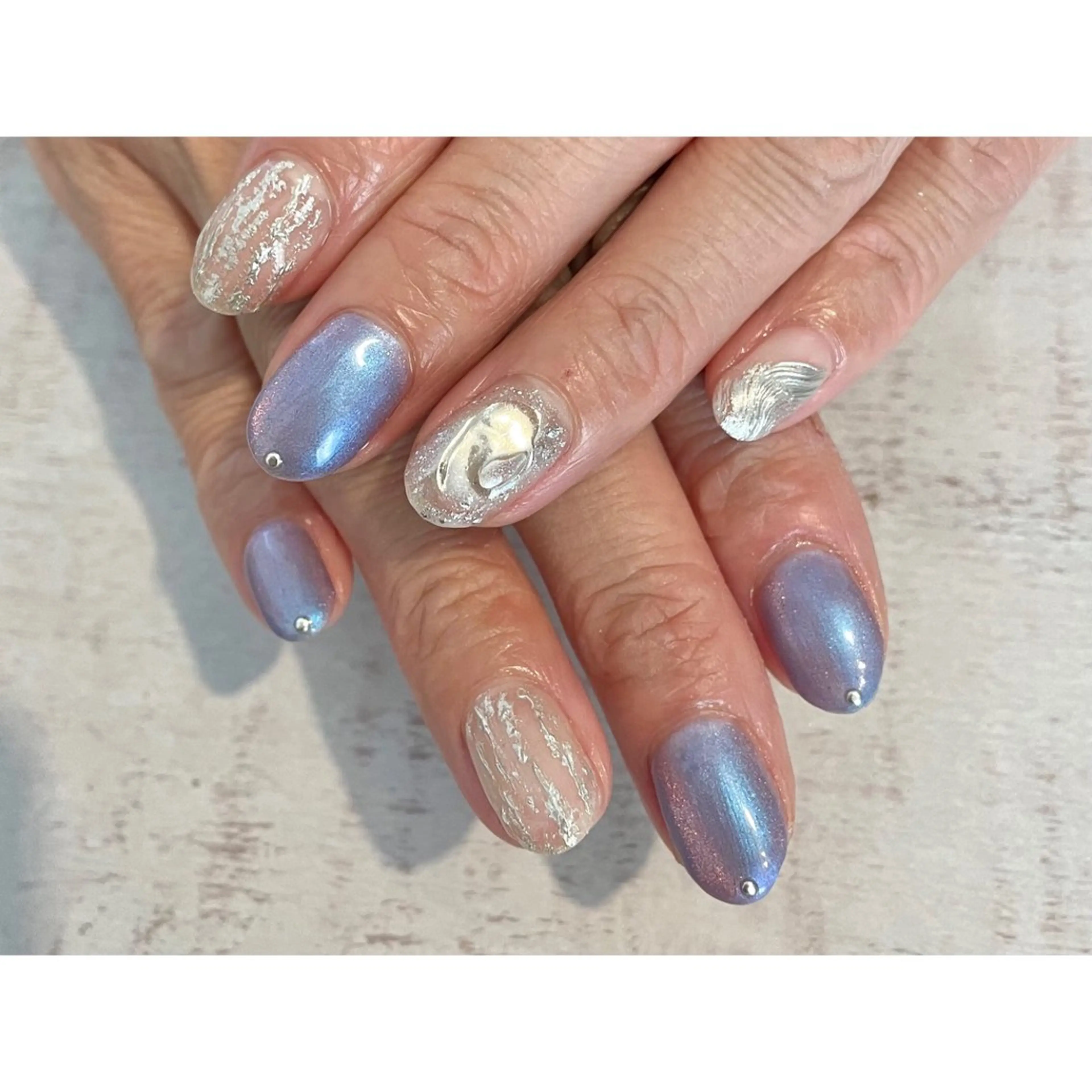 ネイル ハンドネイル 𖡼 yumenoのネイルデザイン