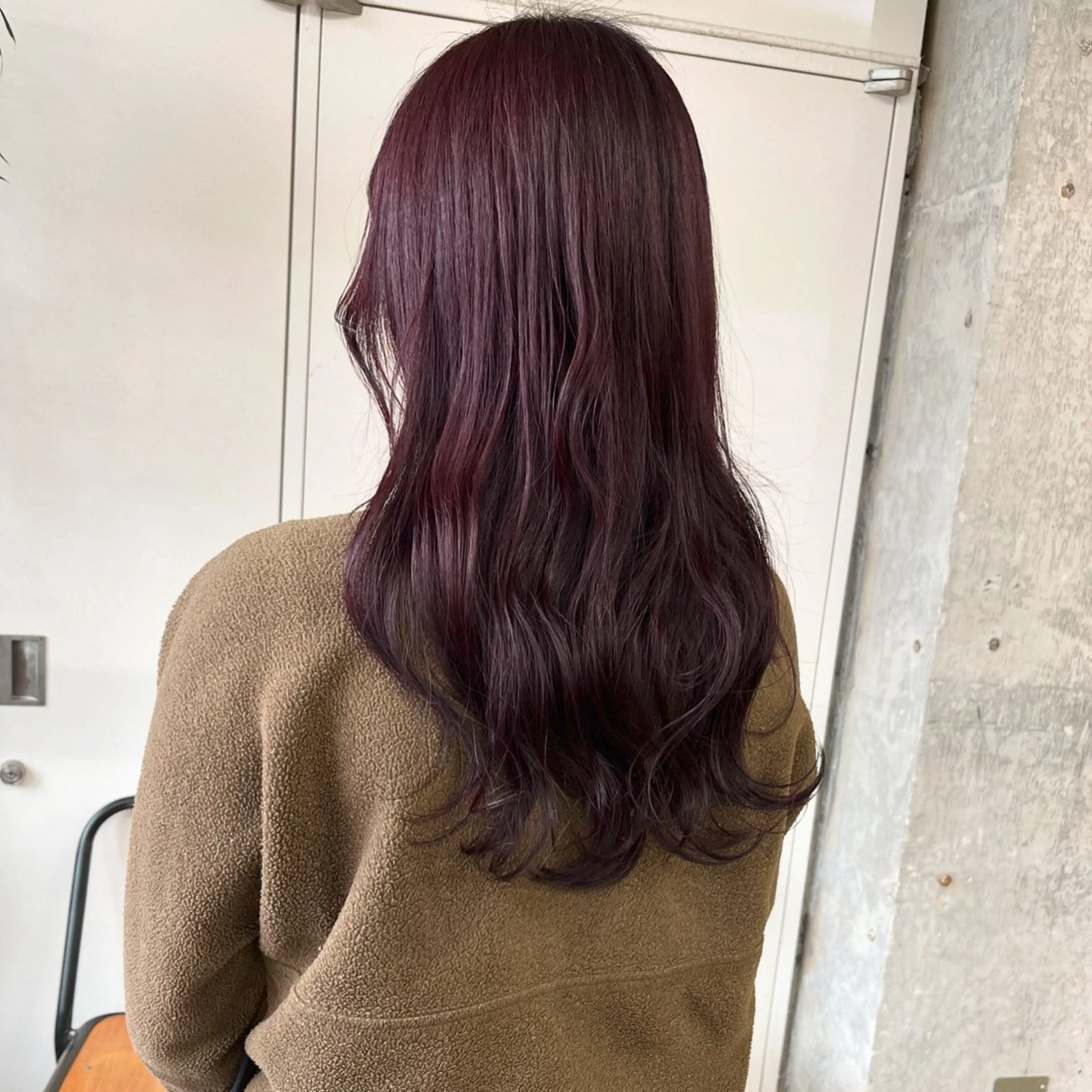 セミロング カラー ブリーチ ダブルカラー ブリーチなしカラー レッドカラー 小木曽智美 /ボブ/ショートのヘアスタイル