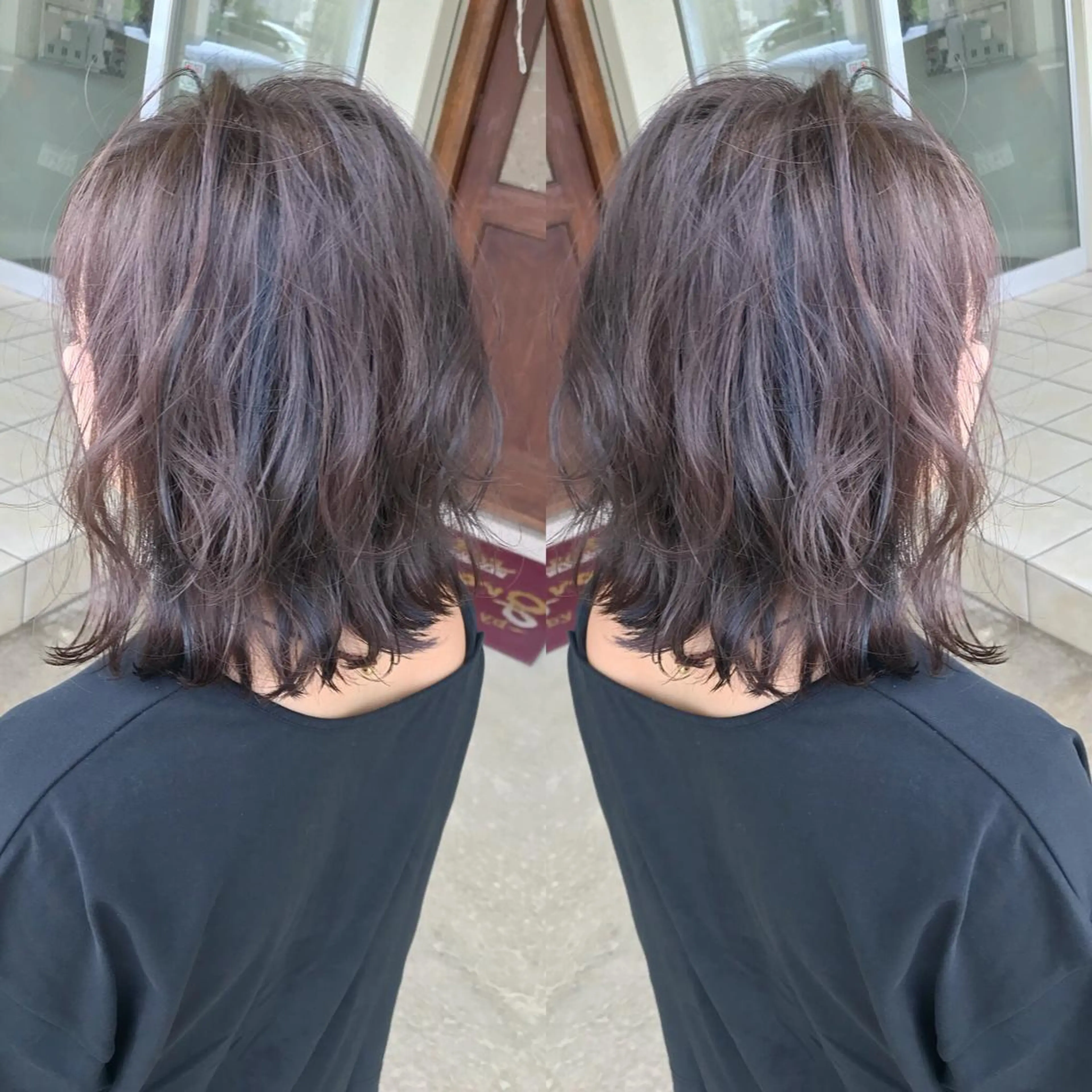 ショート カラー ネイビーカラー カット ヘアカラー トリートメント grand juteのヘアスタイル