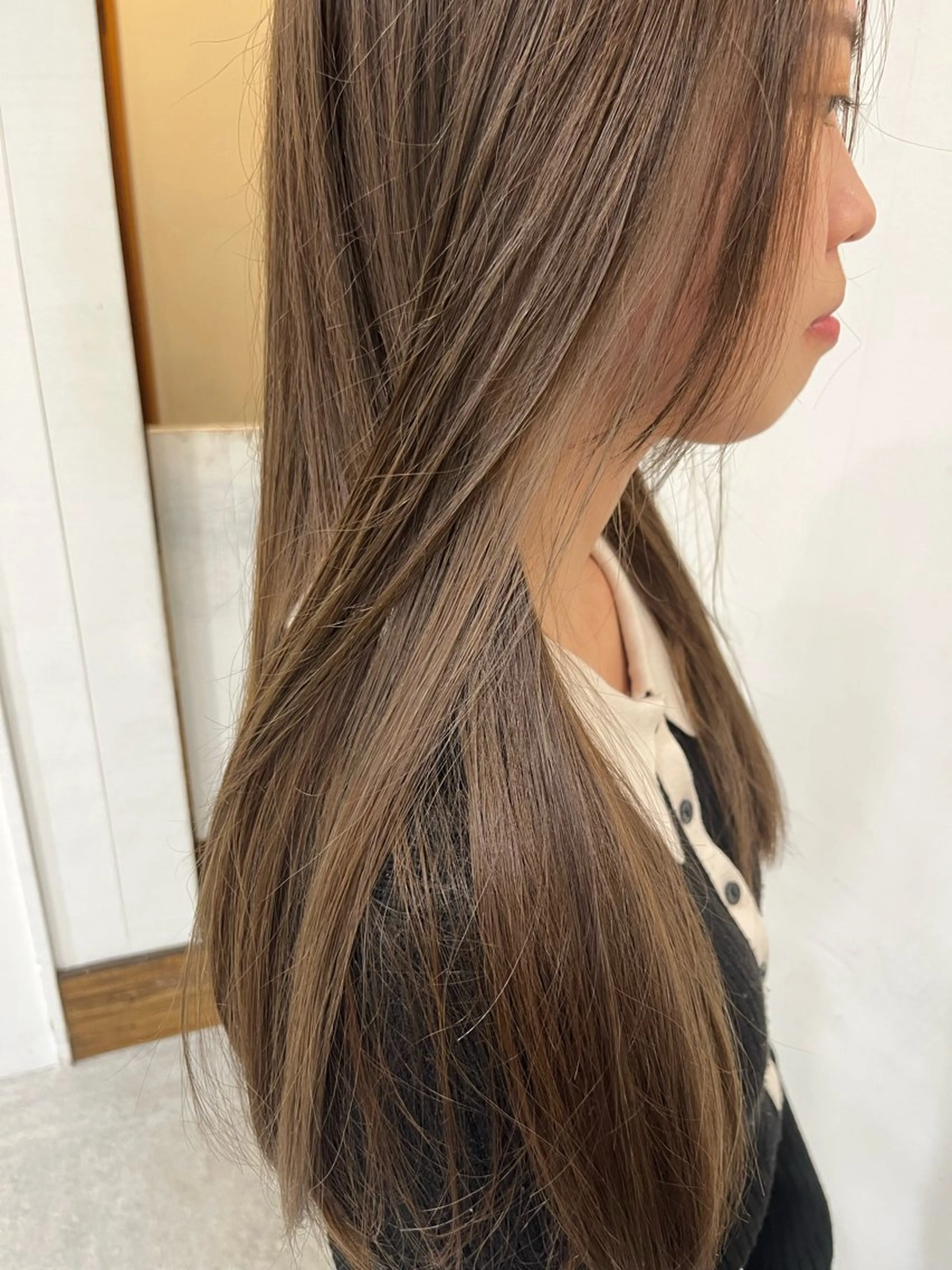 ロング ハイライト ヘアカラー トリートメント 無料カットモデル‪✨ ✂️Nanami🌷のヘアスタイル