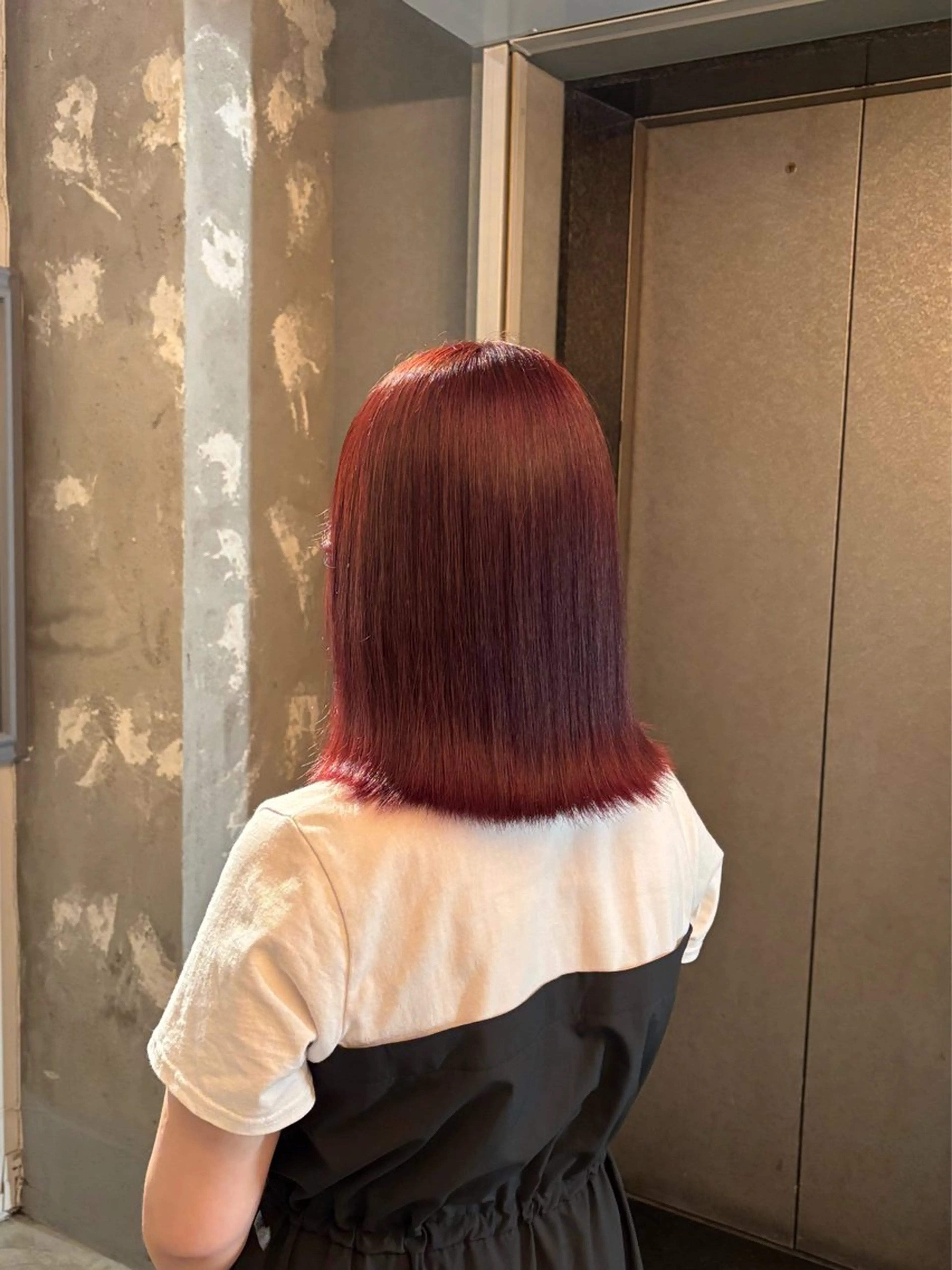 ミディアム カラー ヘアカラー 関口 玲那のヘアスタイル