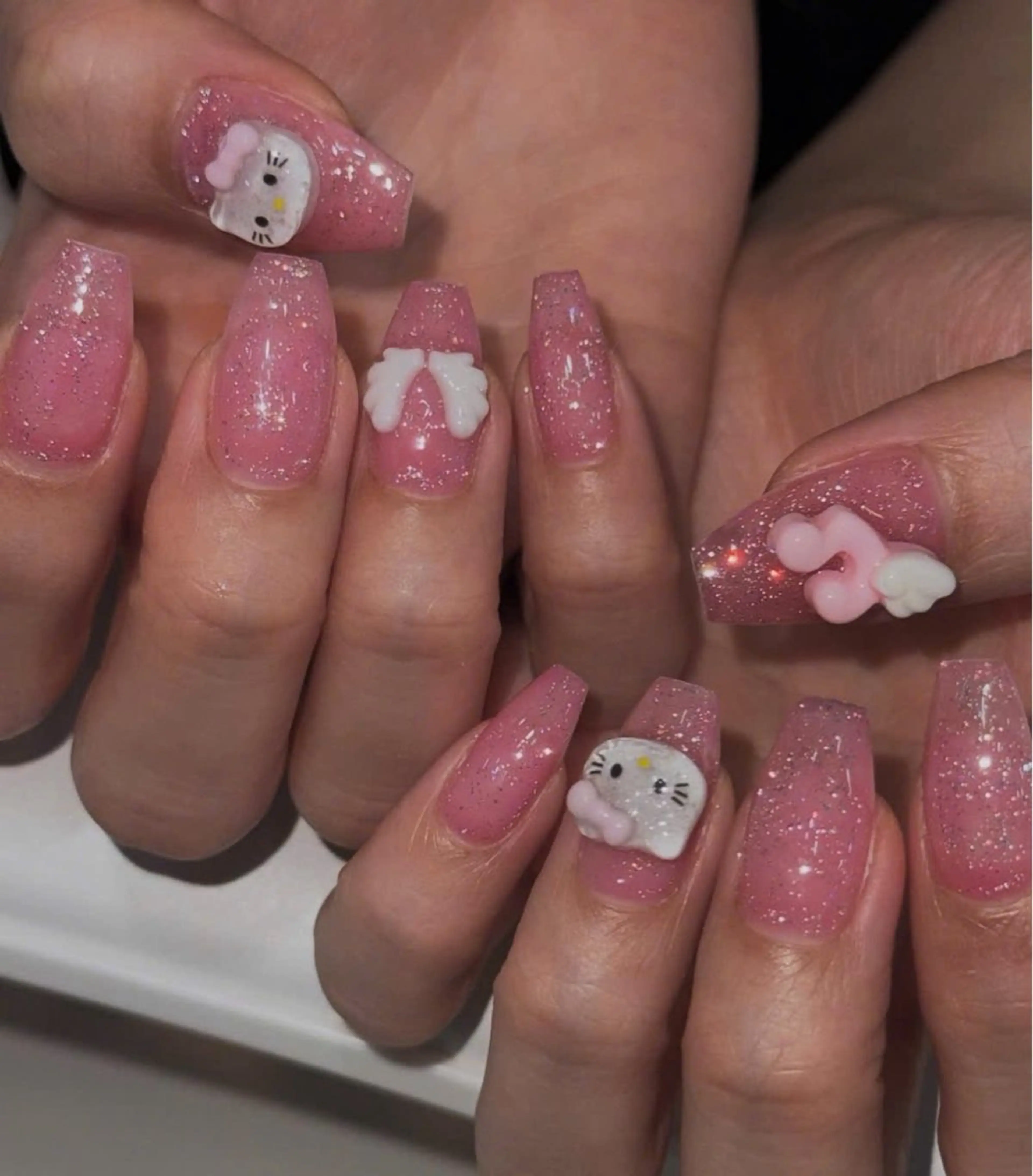 ネイル フラッシュネイル フレンチネイル グラデーション キラキラネイル 韓国ネイル Lina nail所属・Luna 池袋のネイルデザイン