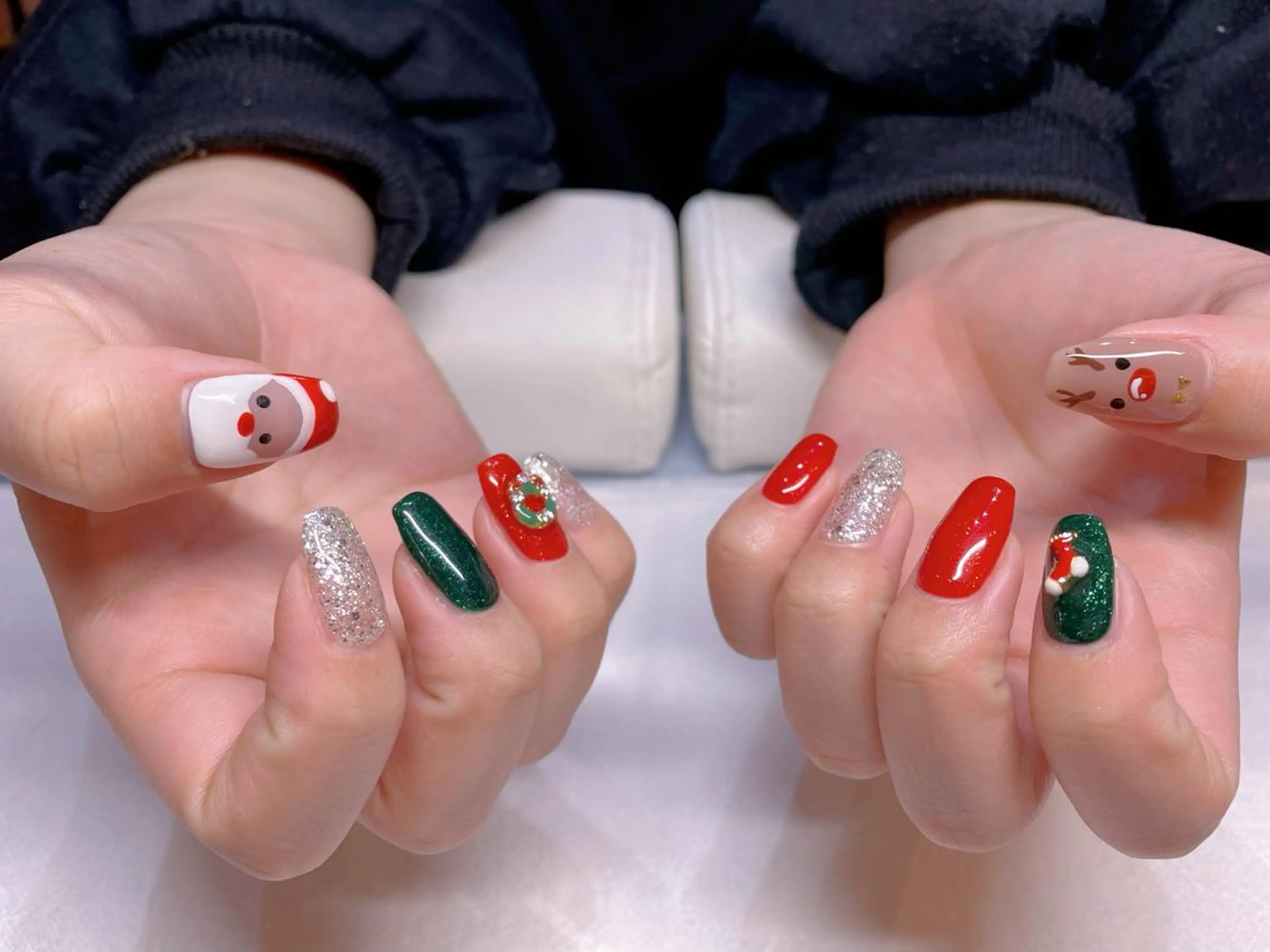 ネイル 冬ネイル クリスマス ハンドネイル ネイリスト ❄️ユキ❄️のネイルデザイン