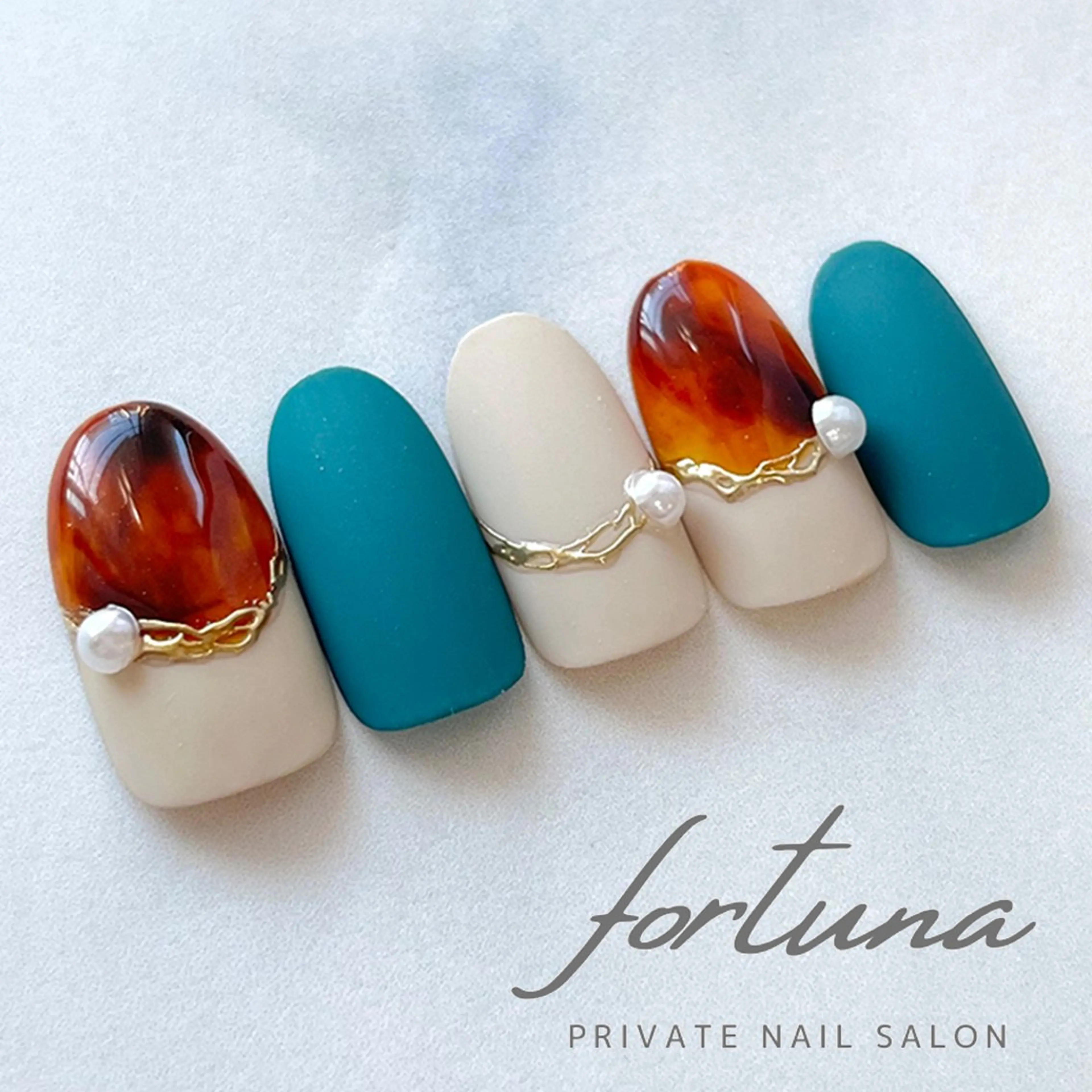 ネイル べっ甲ネイル ハンドネイル fortuna 武藤裕美のネイルデザイン