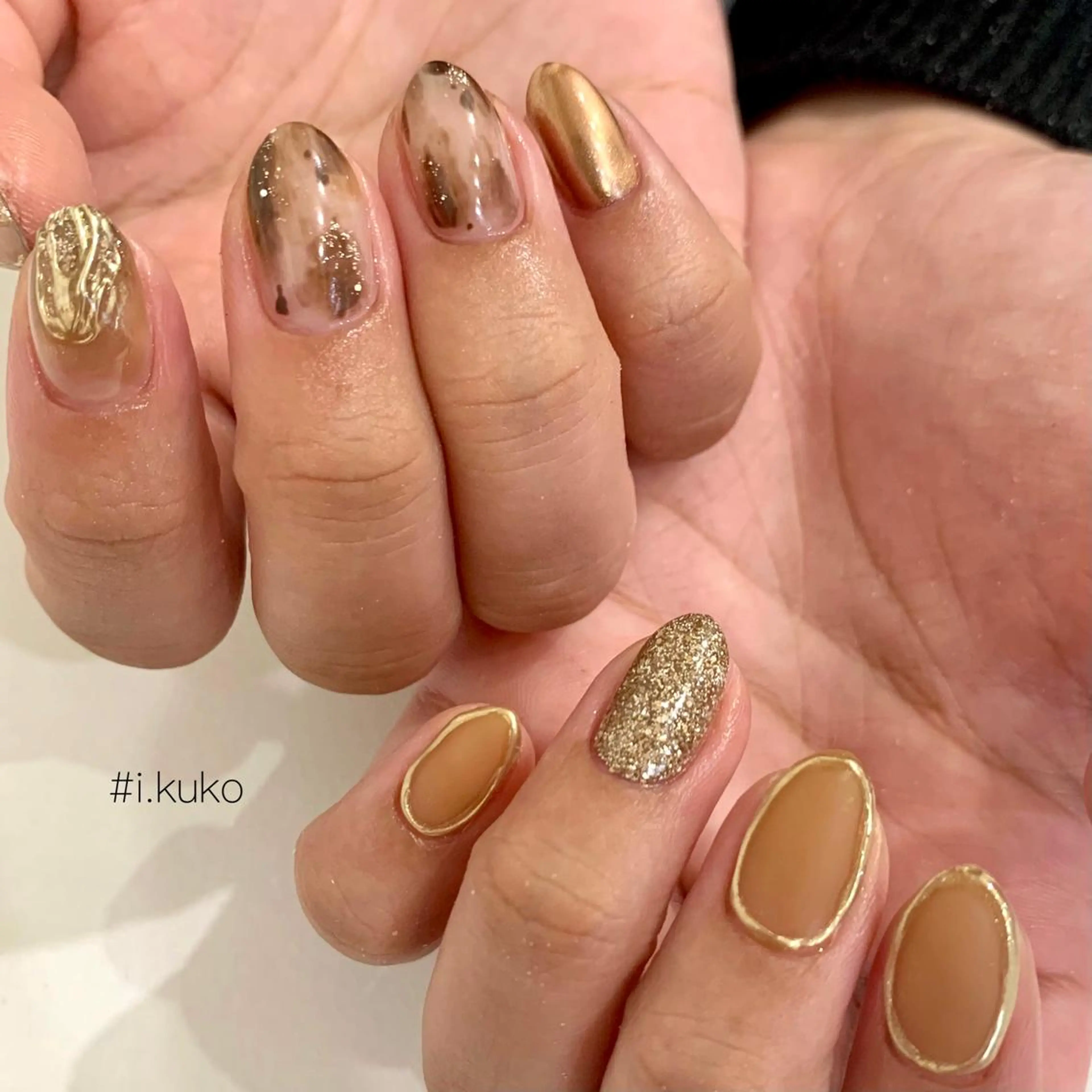 ミディアム ネイル Chipieee Ikukoのネイルデザイン