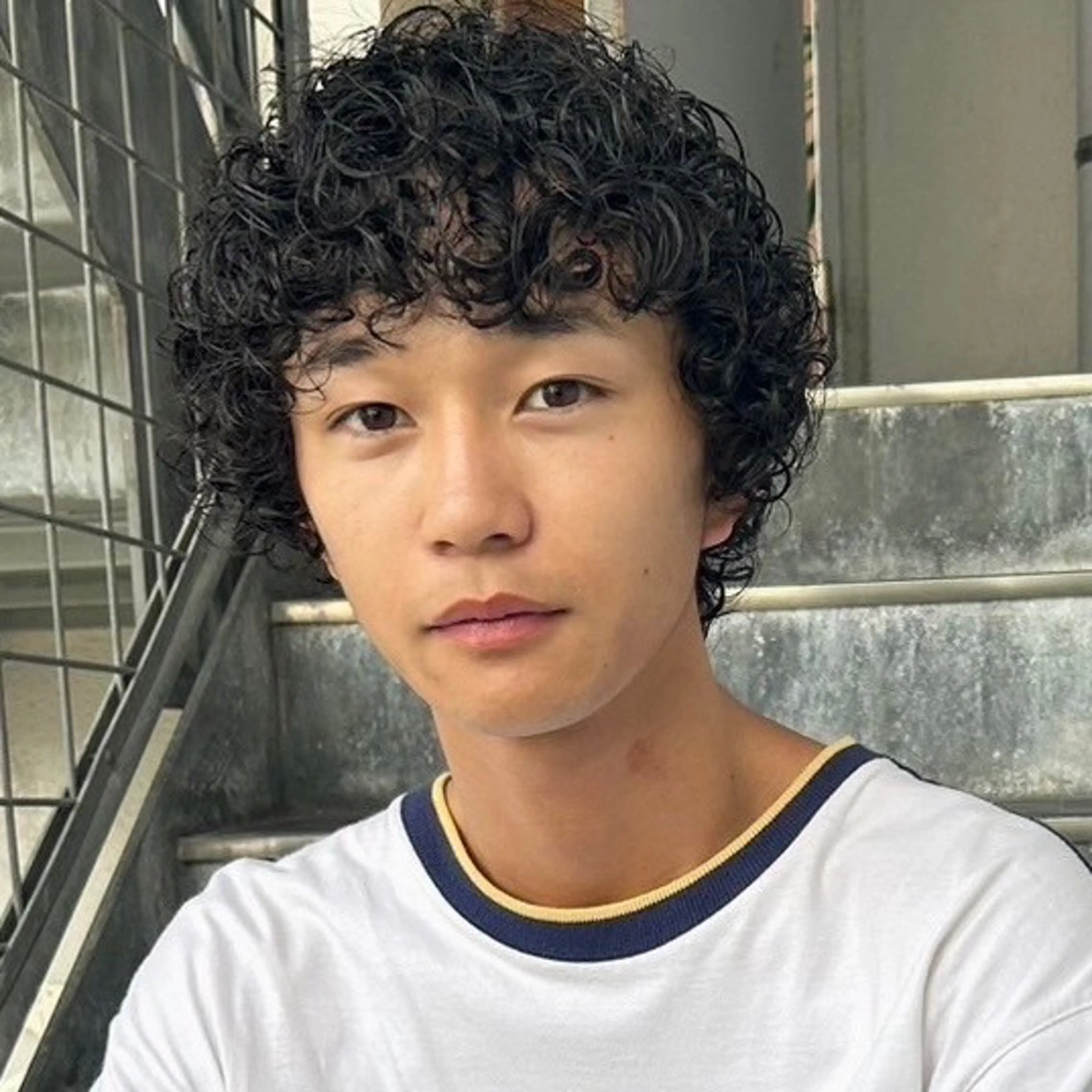 パーマ メンズ センターパート マッシュ メンズパーマ プードルパーマ スパイキーショート カット パーマ 🍒中川葵久美🍒 メンズ/パーマのヘアスタイル