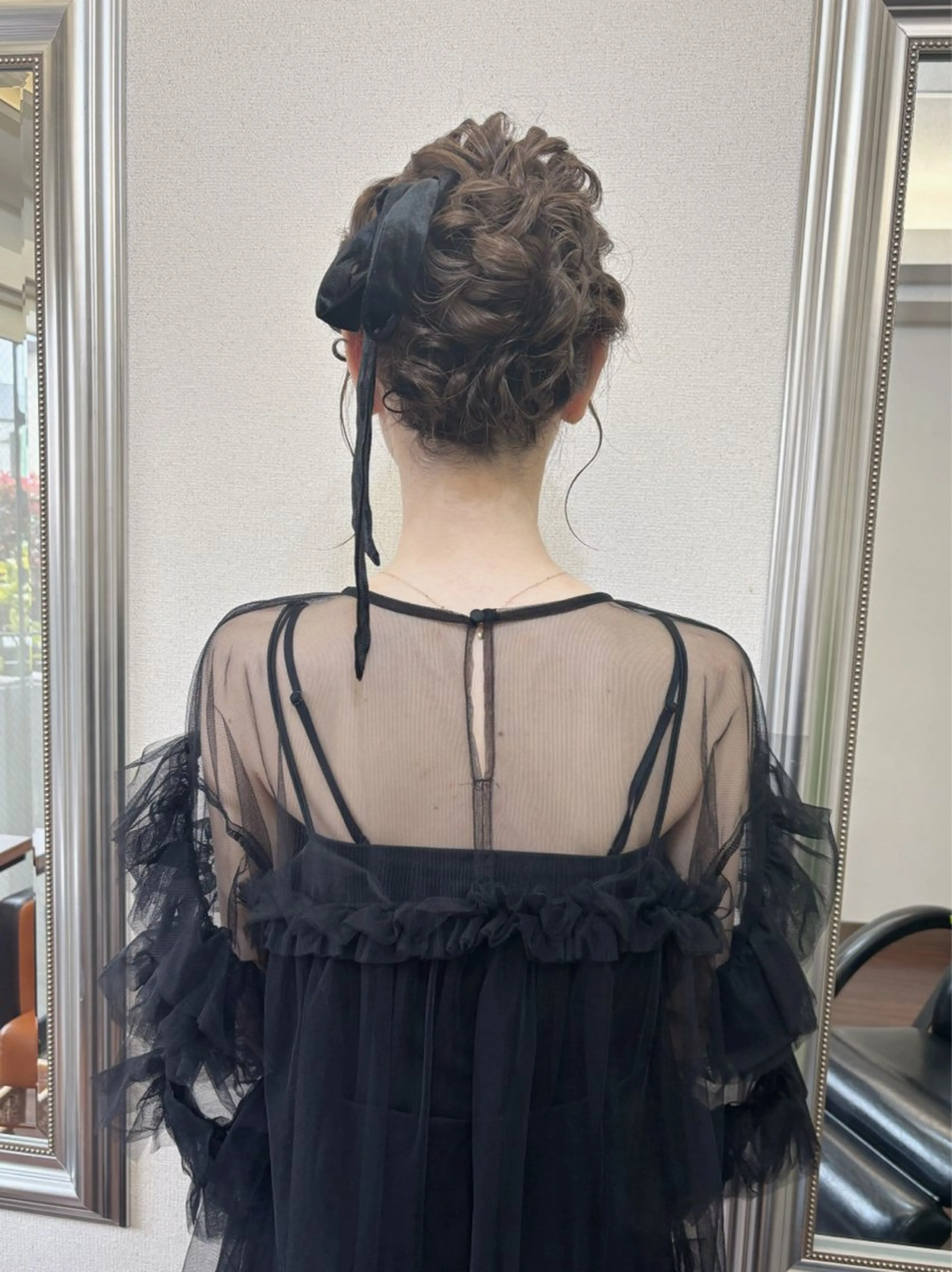 セミロング カラー パーマ ヘアアレンジ 結婚式・ブライダル ヘアセット 隠れ家サロンso you所属・yukimi .のヘアスタイル