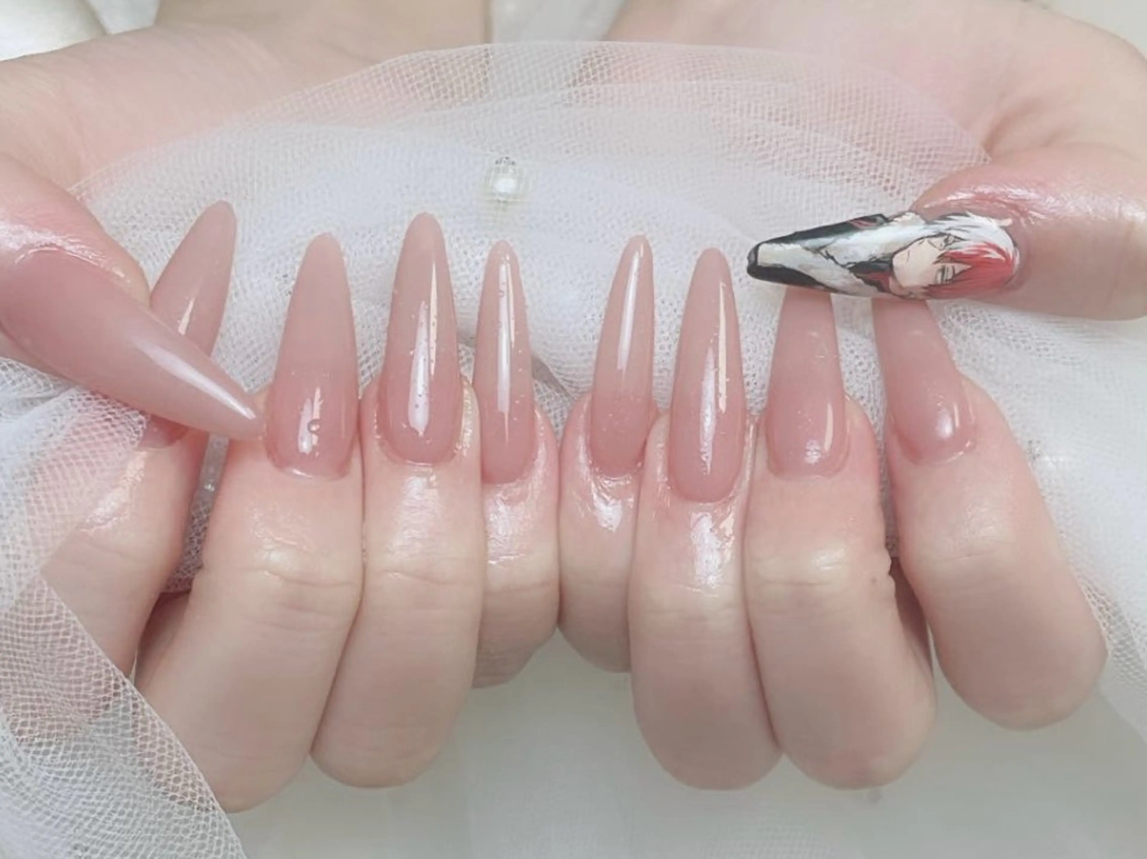 ネイル フレンチネイル ジェルネイル ハート 韓国ネイル マグネットネイル ハンドネイル ネイルサロン lotusのネイルデザイン