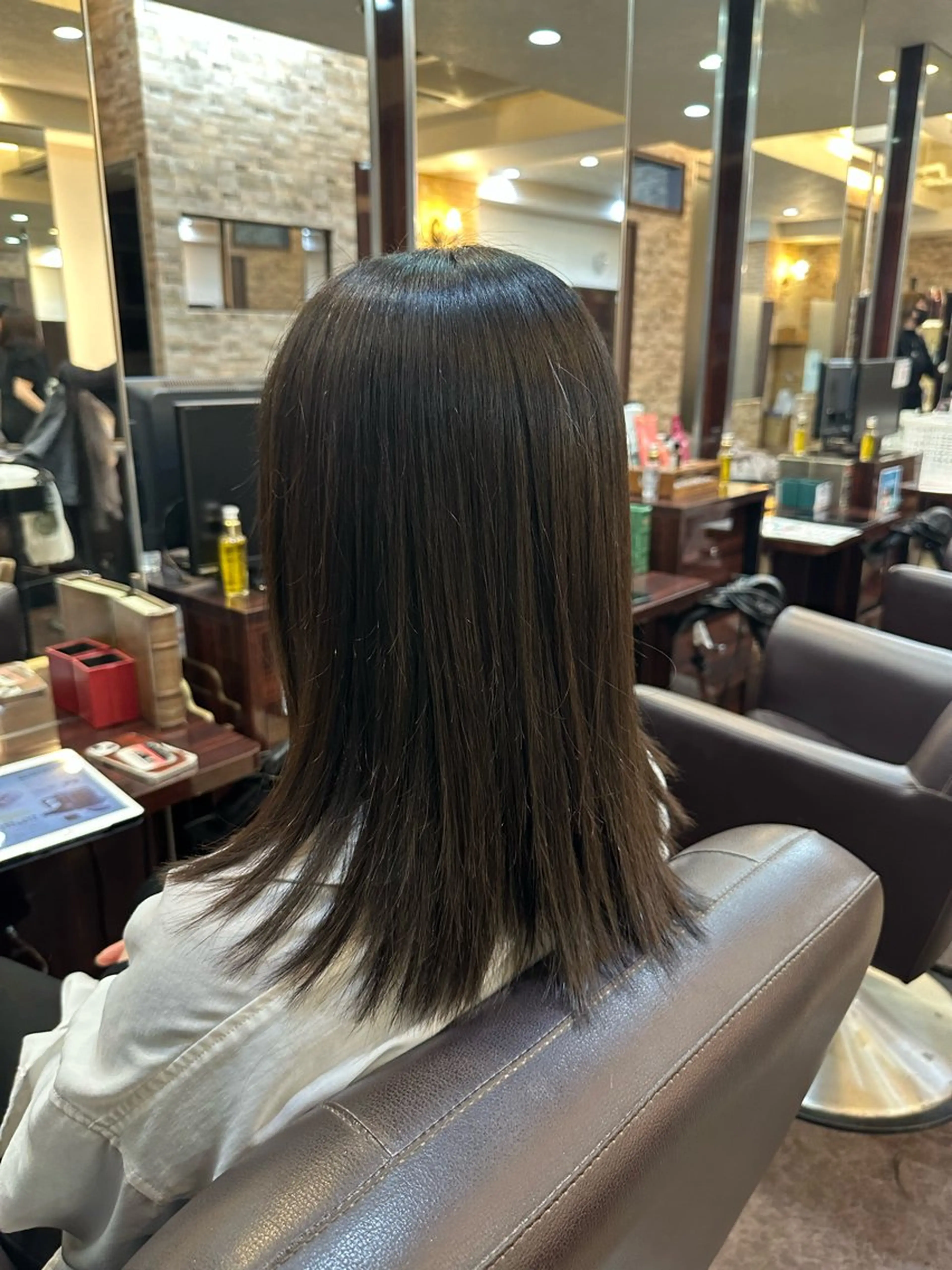 ミディアム 縮毛矯正&髪質改善/ きょうの🐺のヘアスタイル