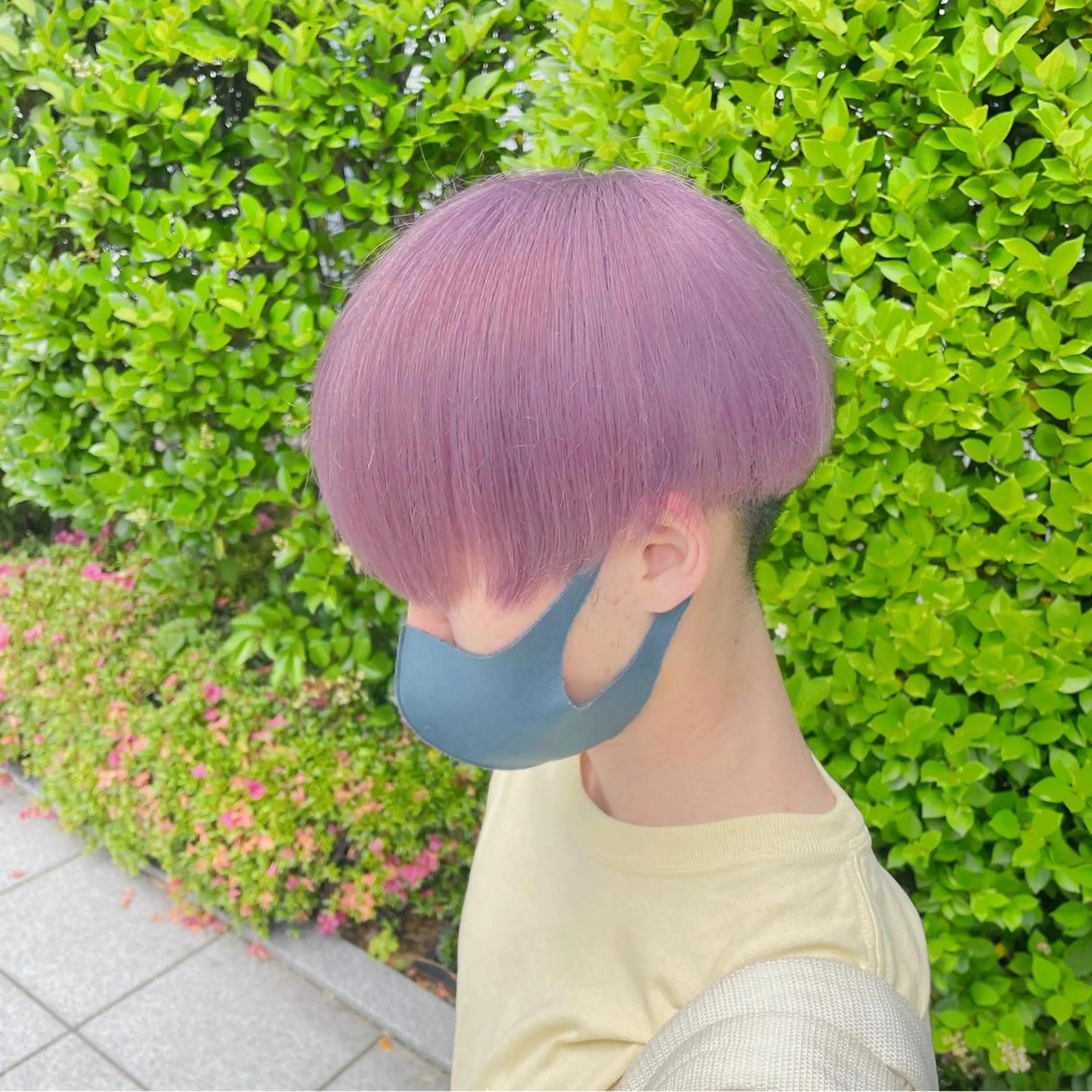 メンズ ヘアカラー トリートメント ヘアセット 柔らかカラー/ レイヤーYUTO🧋のヘアスタイル