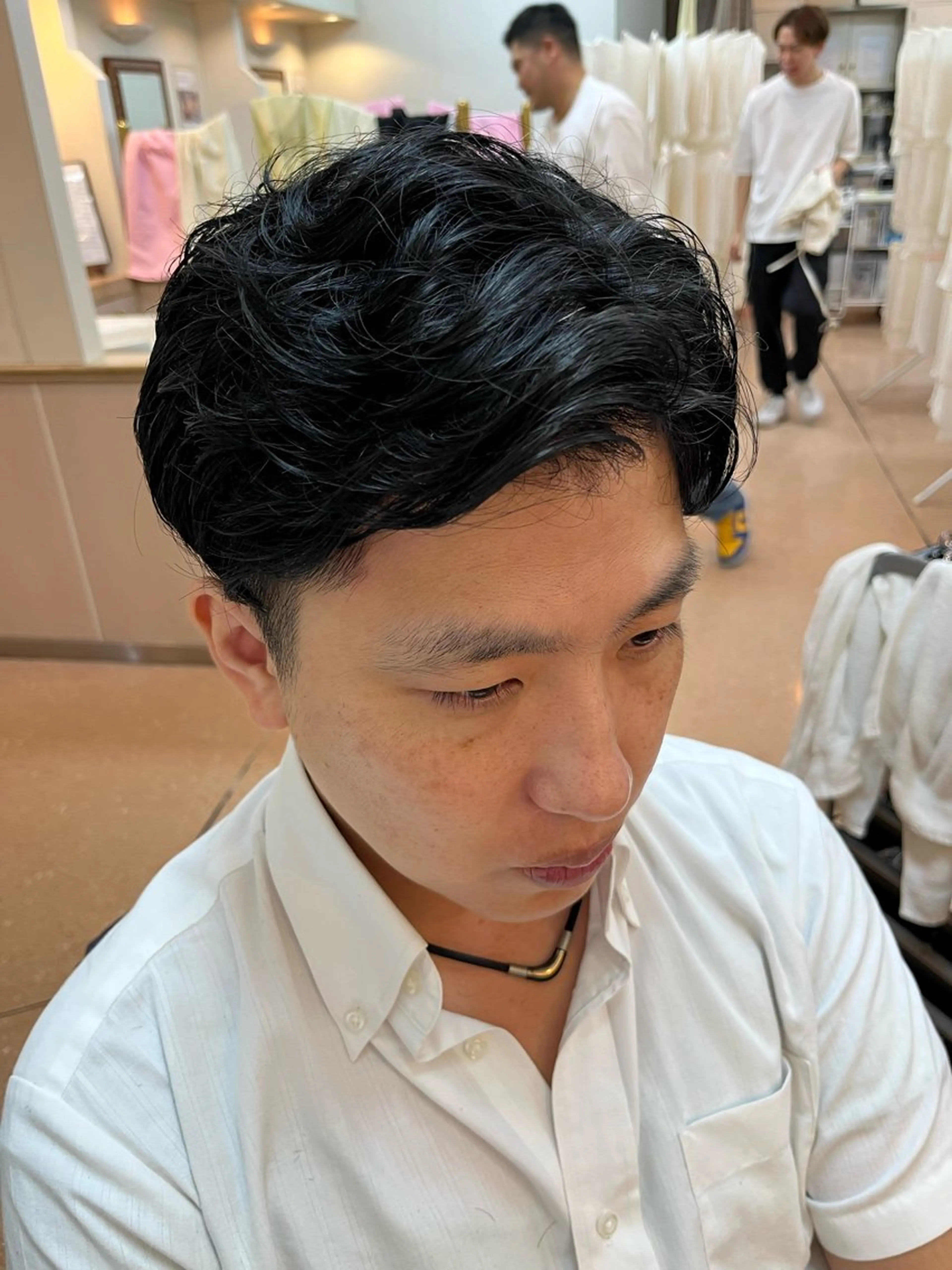 ミディアム くせ毛 カット 💈メンズカット 💈加仲凌也のヘアスタイル