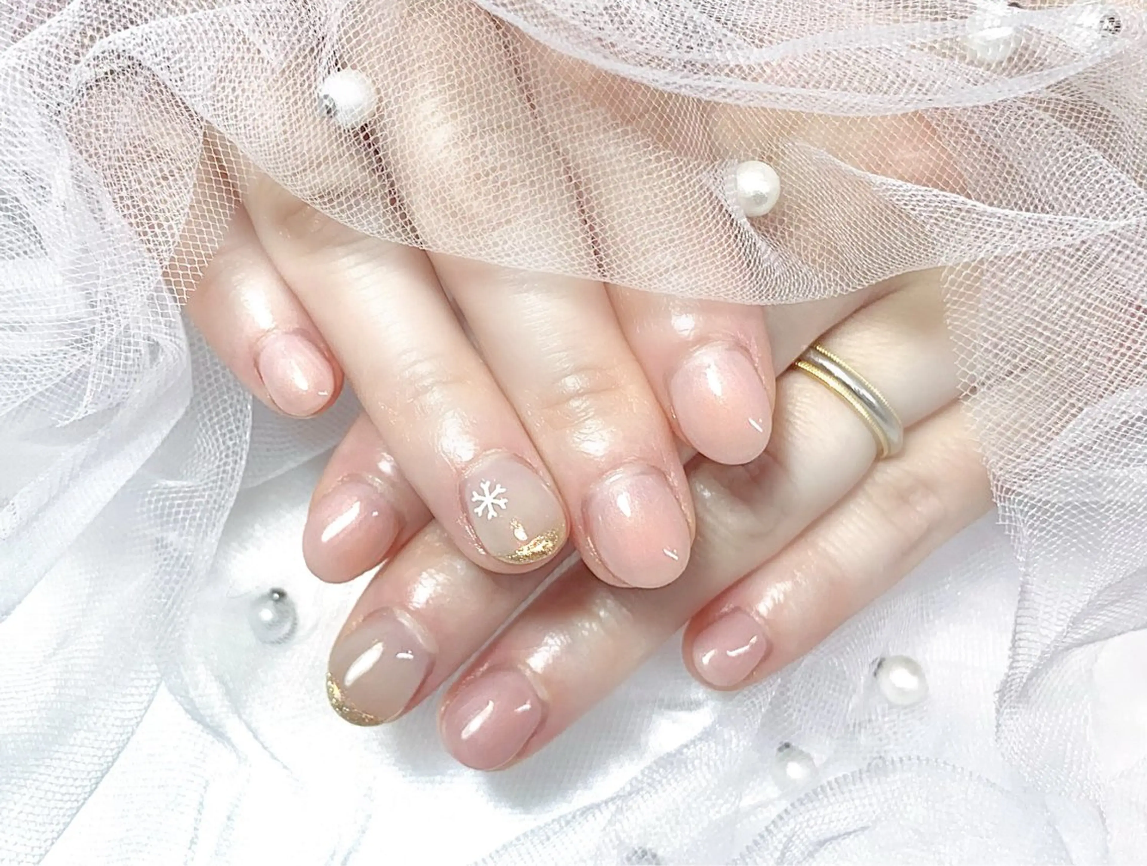 ネイル ワンカラーネイル ピンク 冬ネイル クリスマス Chat　noir所属・【chatnoir】 MIYUのネイルデザイン