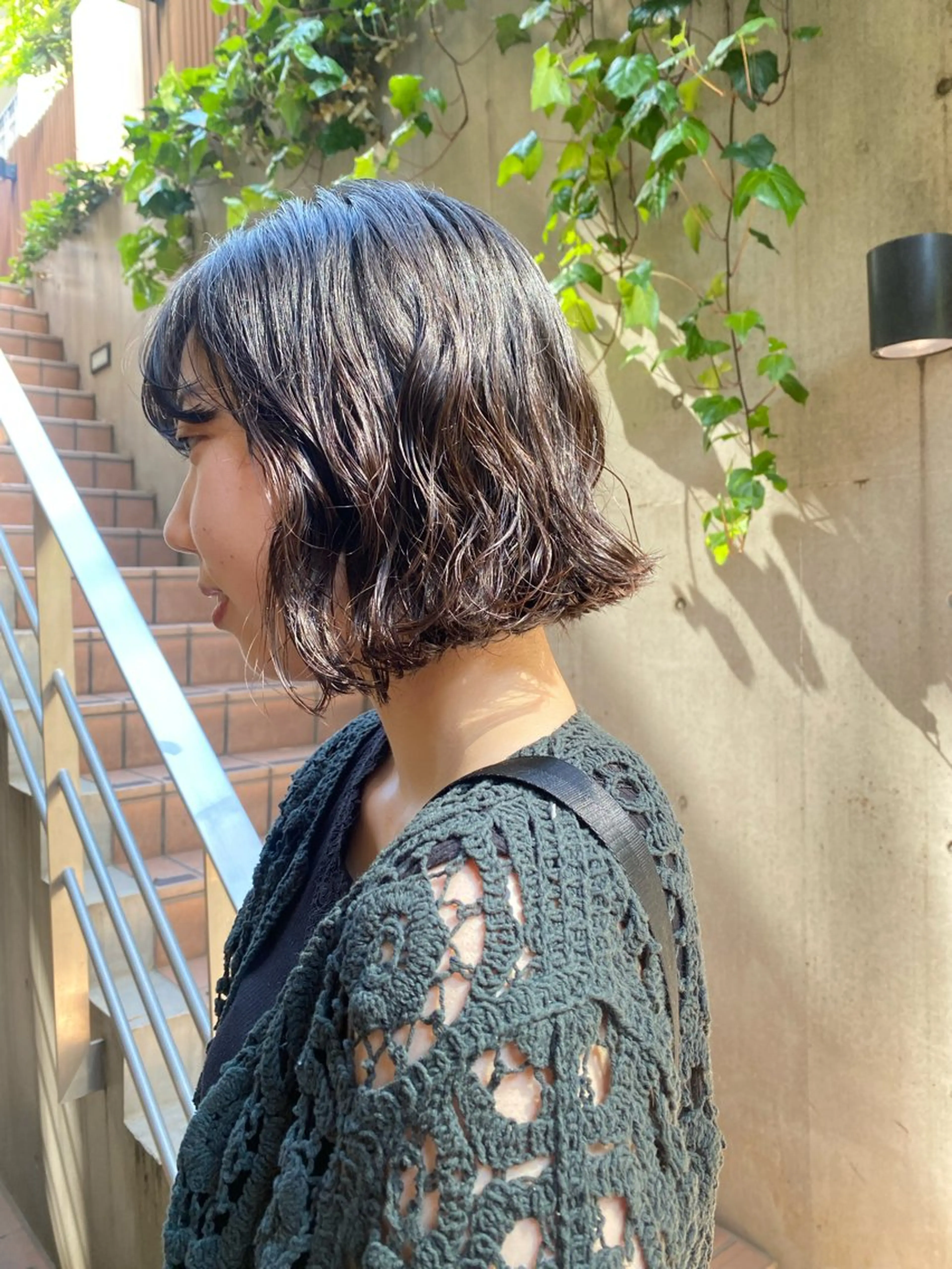 ショート カット パーマ コテ巻き風/ボブ パーマ🌼杉田 萌恵のヘアスタイル