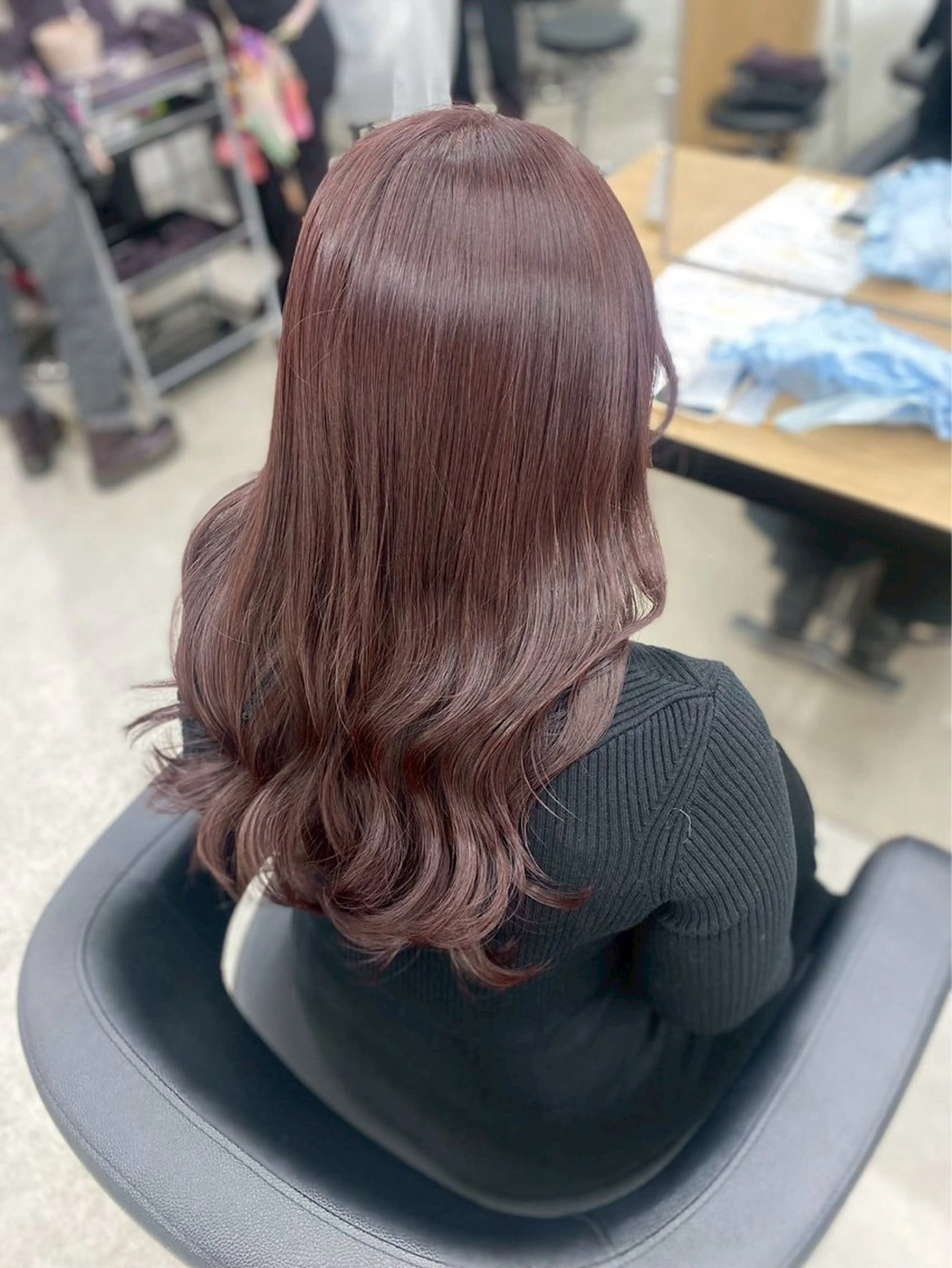 カラー 韓国風レイヤー透明感 艶髪カラー/岡田悠希のヘアスタイル